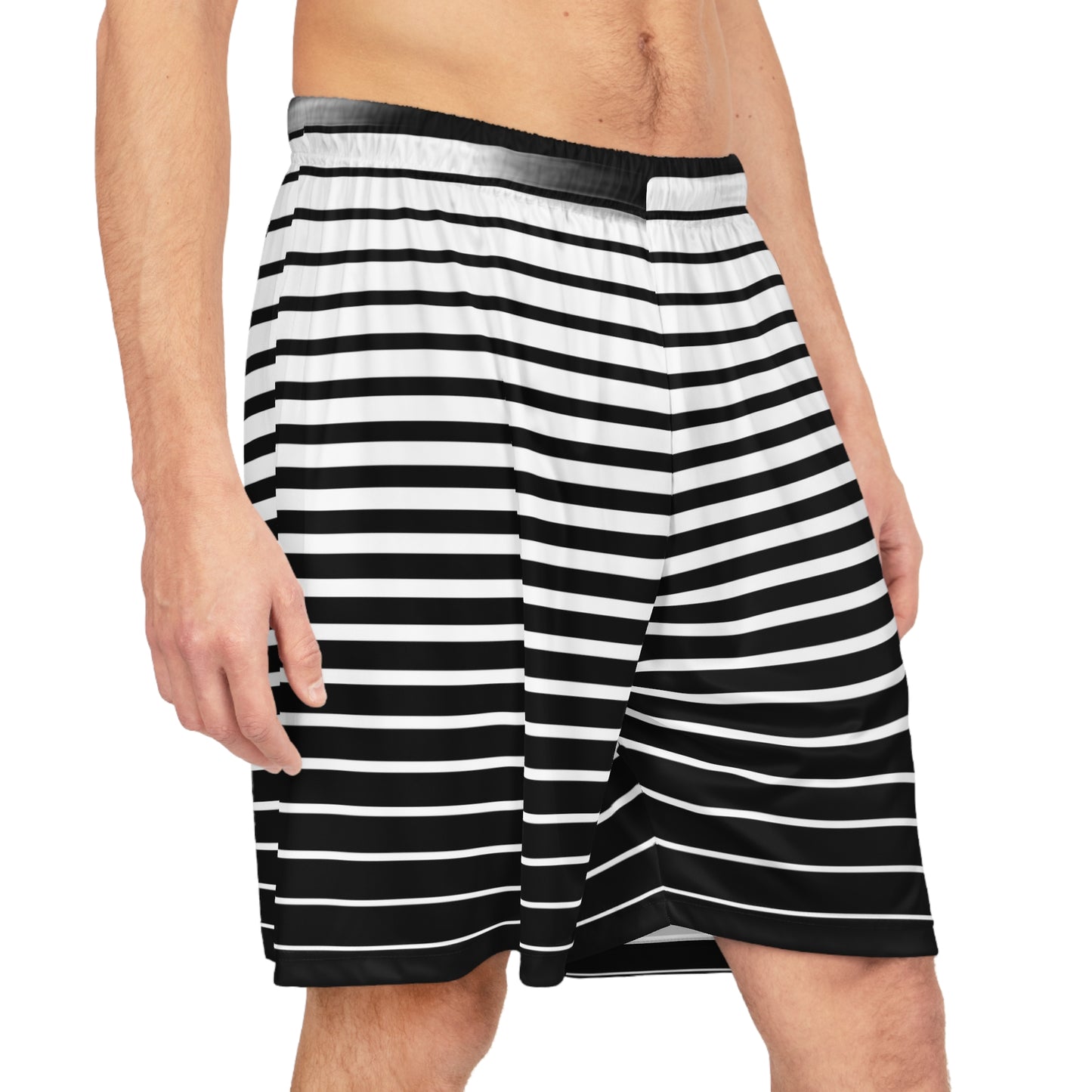 Black/White, NBA Teams, Basketball Shorts (AOP)