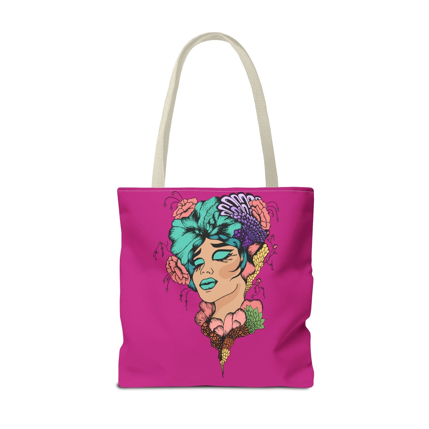 Fruitful Face, (Hot Pink)Tote Bag (AOP)