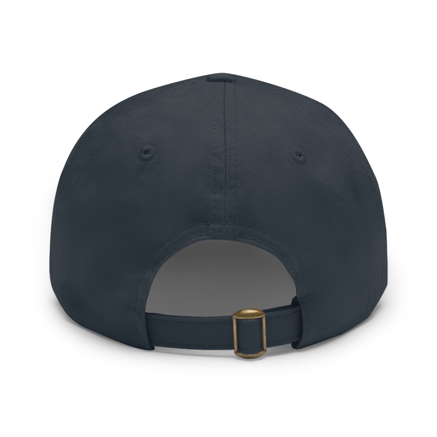 Palm Tree, Dad Hat with Leather Patch (Rectangle)