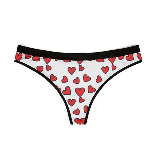 Hearted, Women's Thongs (AOP)