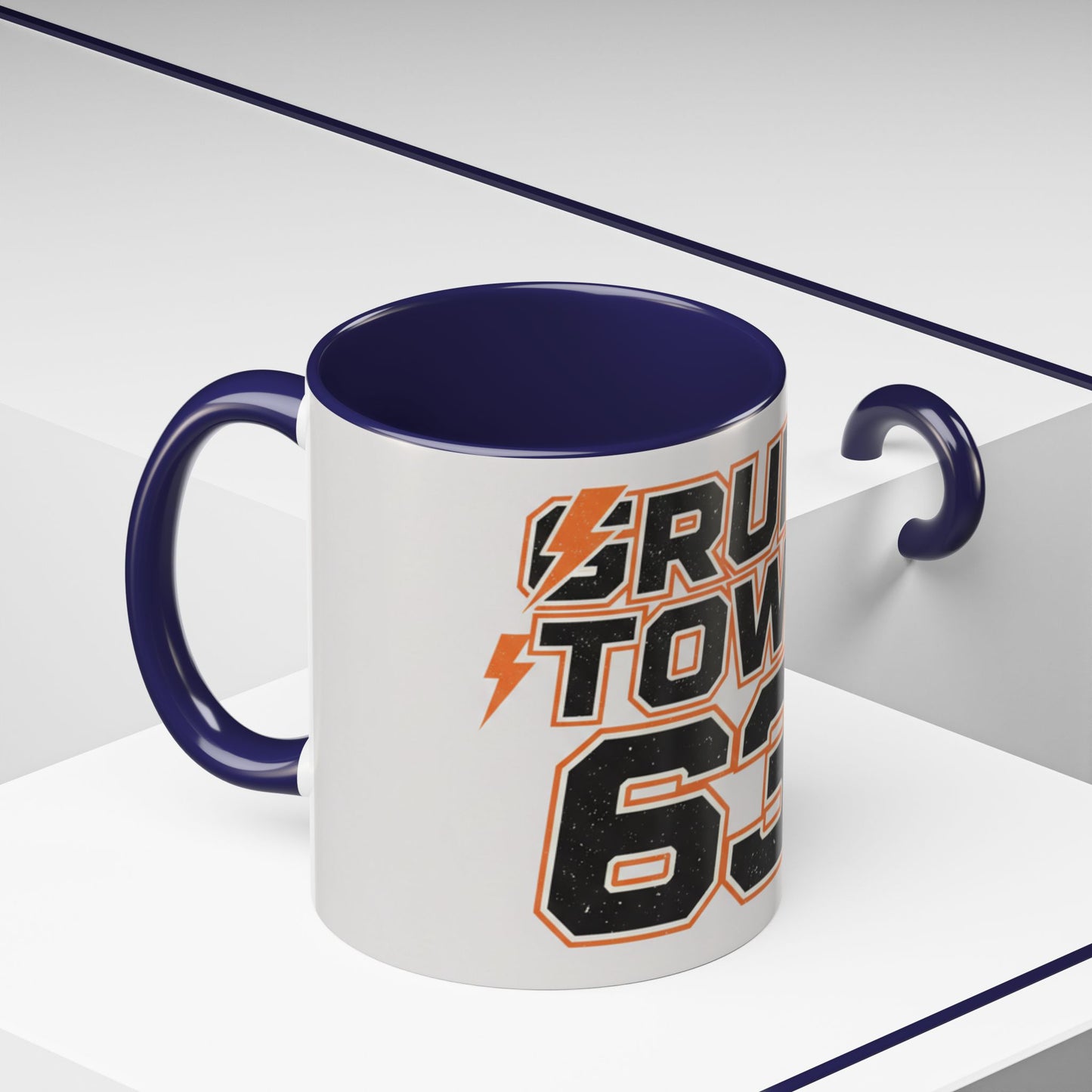 Accent Coffee Mug — 'Crump Town 63' Retro Racing Logo Coffee Mug (11/15oz)