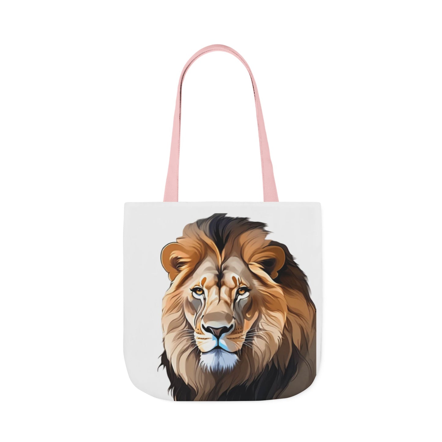 Lion Head, Canvas Tote Bag, 5-Color Straps