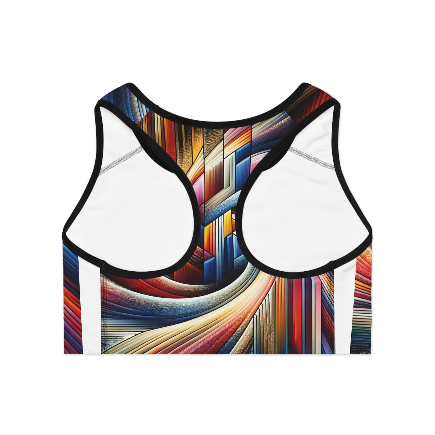 Sexy Colorful/ White Base, Sports Bra (AOP)