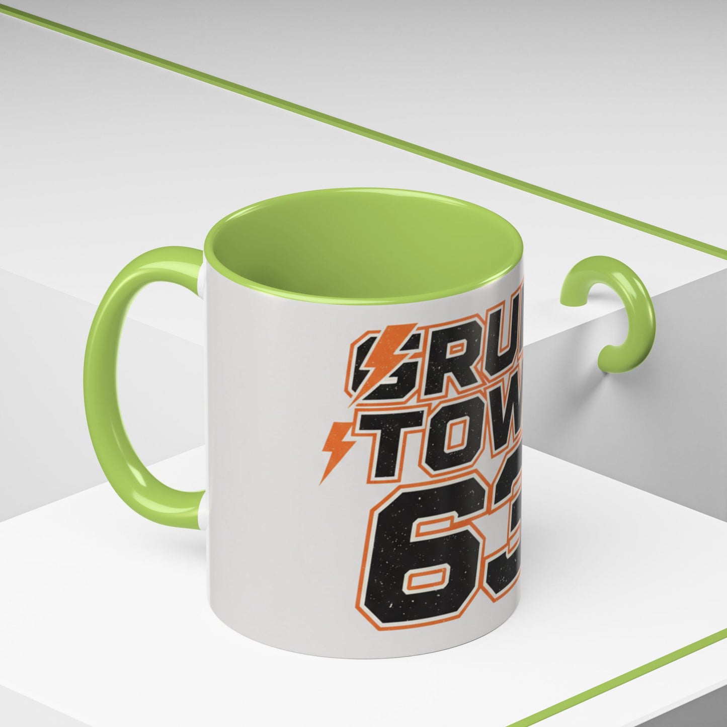 Accent Coffee Mug — 'Crump Town 63' Retro Racing Logo Coffee Mug (11/15oz)