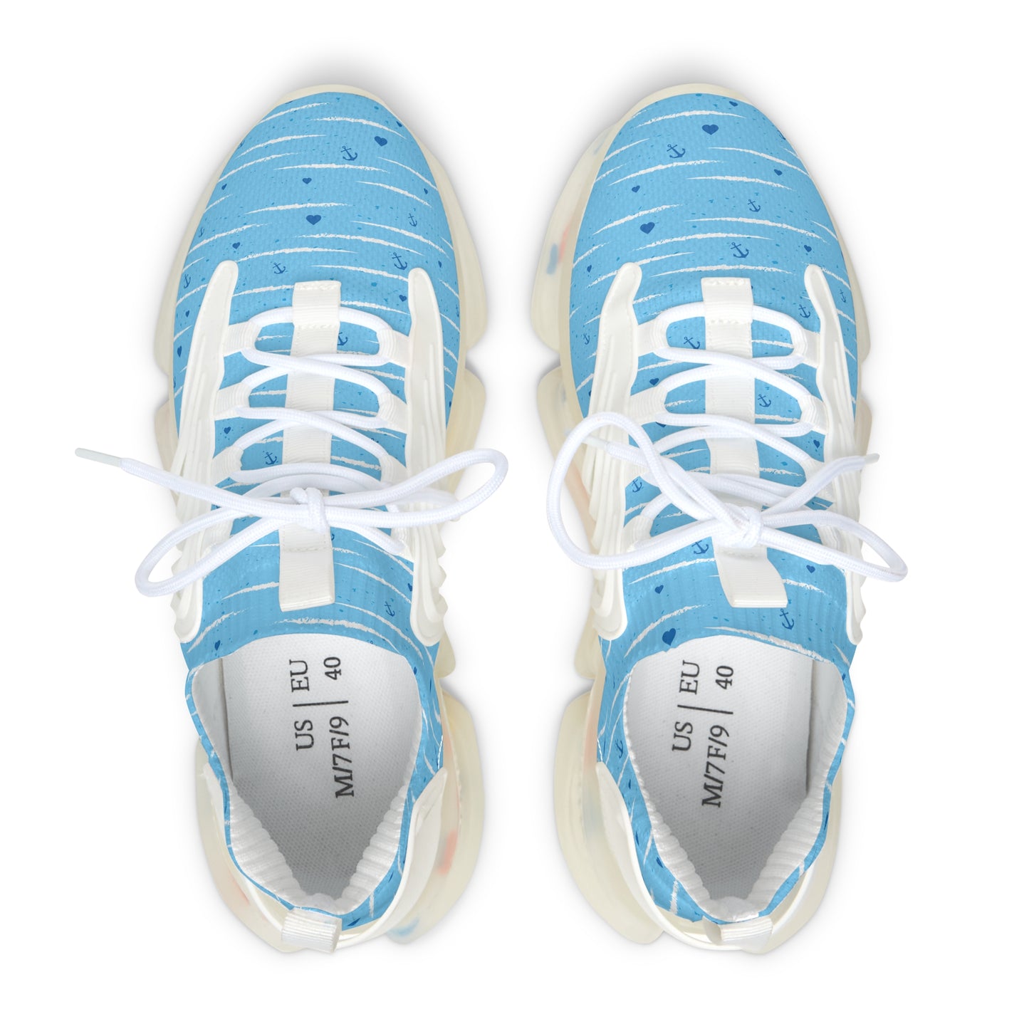 Sea Horse Blue (White or Black trim), Women's Mesh Sneakers