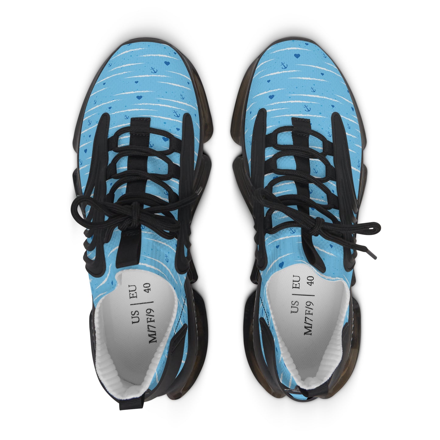Sea Horse Blue (White or Black trim), Women's Mesh Sneakers