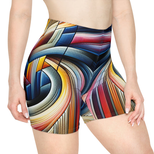 Sexy Print/White Base, Women's Biker Shorts (AOP)