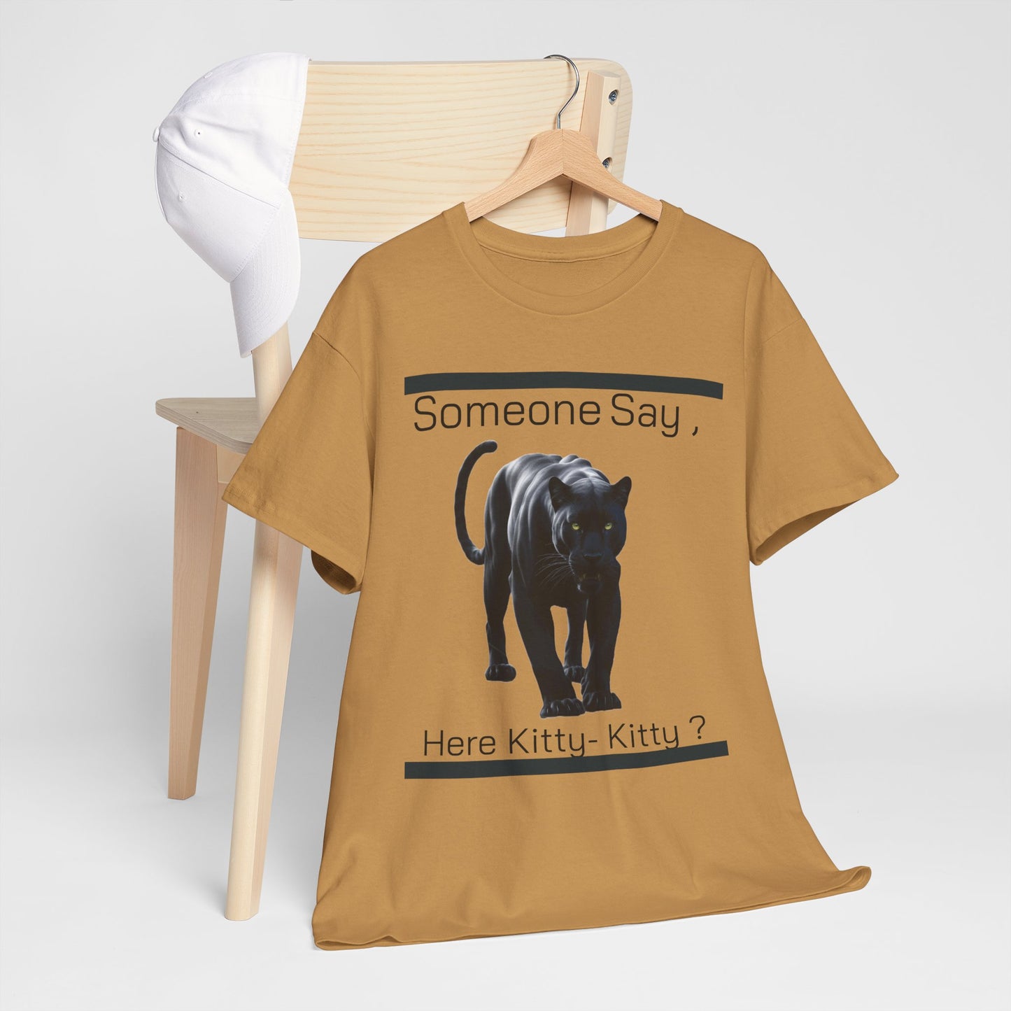 Here Kitty?, Unisex Heavy Cotton Tee Express Delivery available