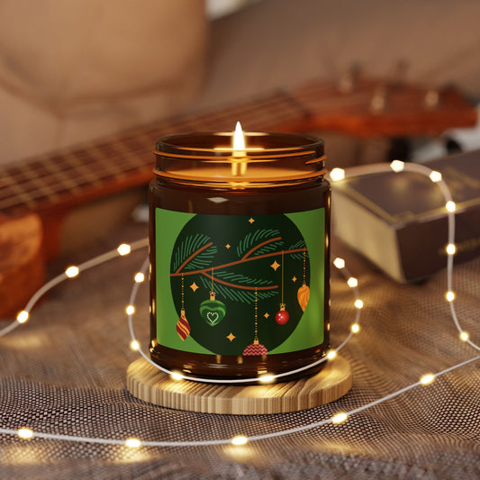Christmas Warmth, Scented Soy Candle (Multi-Size, Amber Jar)