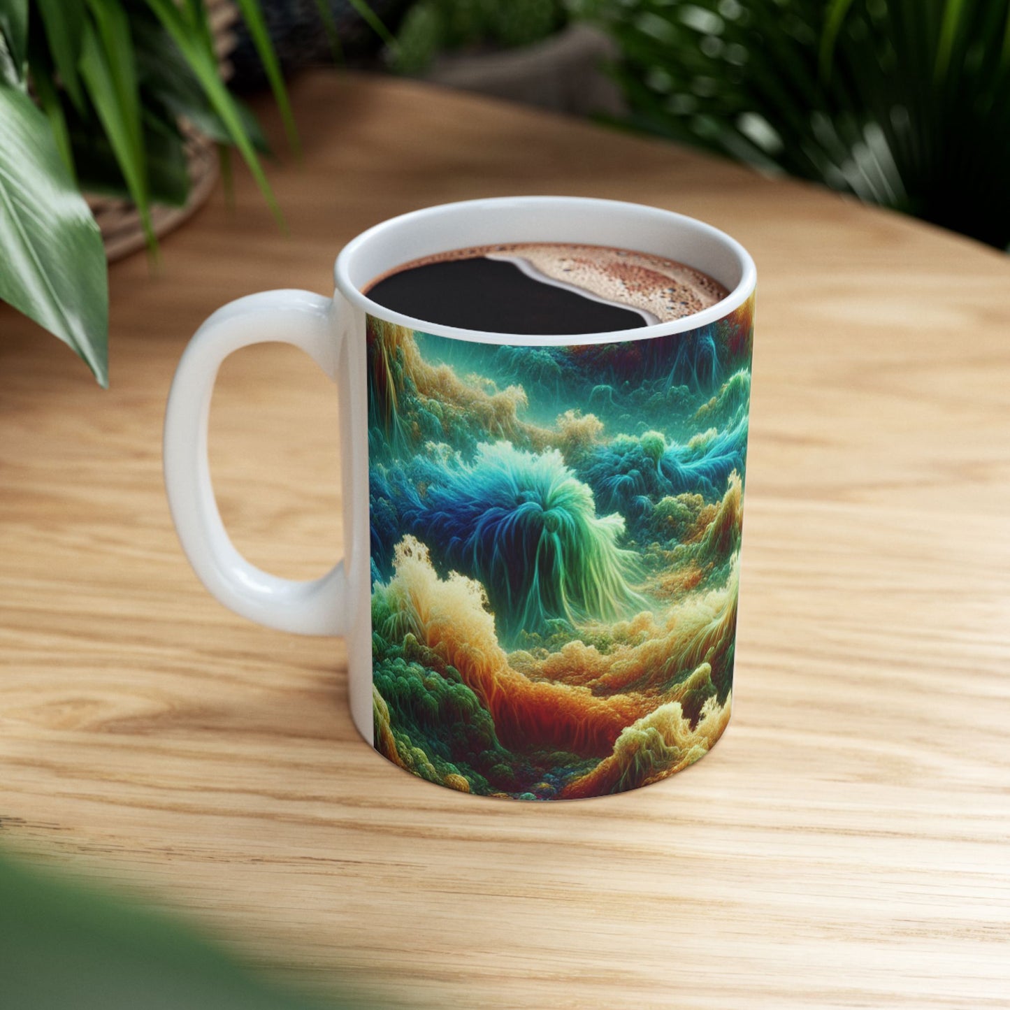 Colorful Waves, Ceramic Mugs, (11oz, 15oz) Coffee 1st