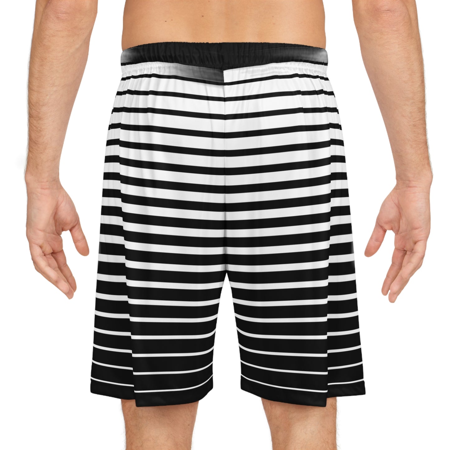 Black/White, NBA Teams, Basketball Shorts (AOP)