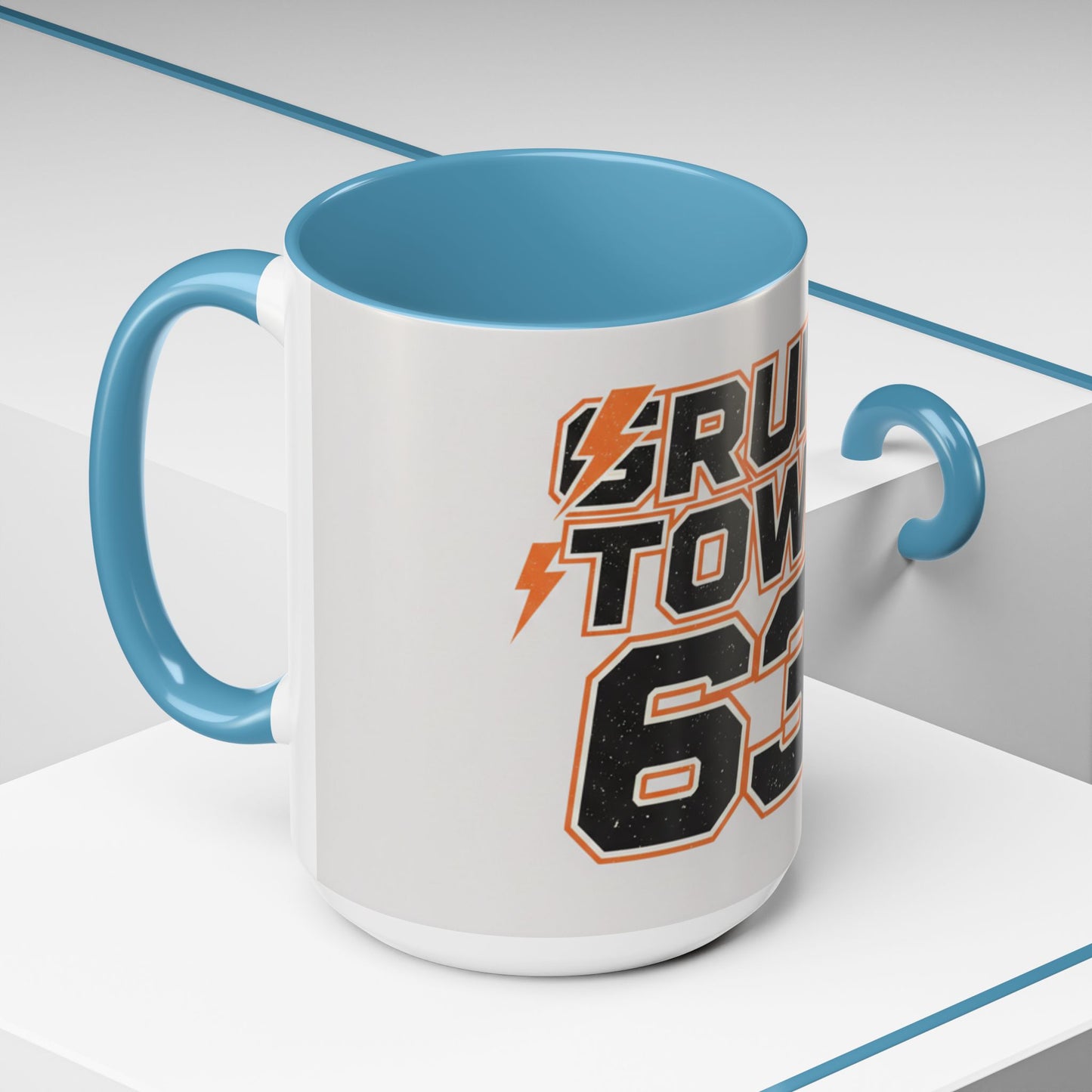 Accent Coffee Mug — 'Crump Town 63' Retro Racing Logo Coffee Mug (11/15oz)