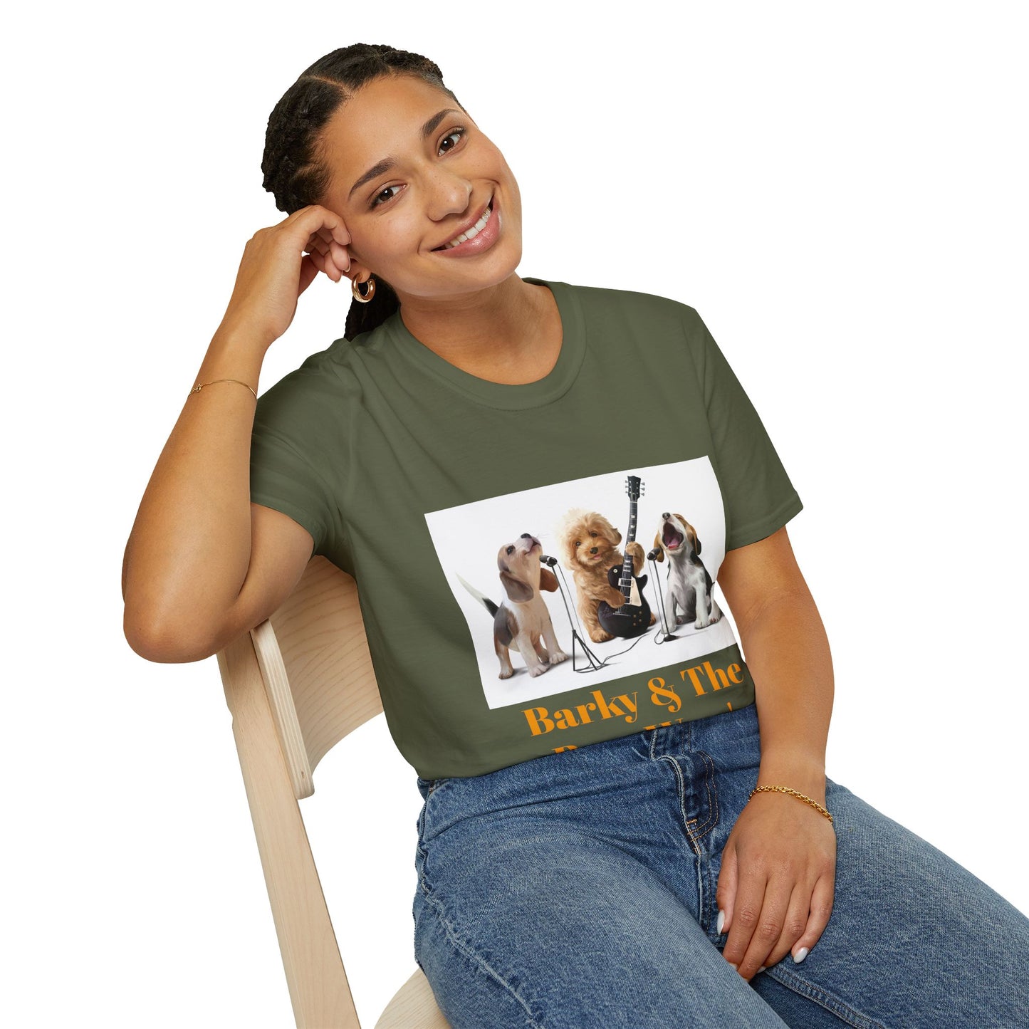 Dog Band T‑Shirt — "Barky & The Bow Wow's" Graphic Tee