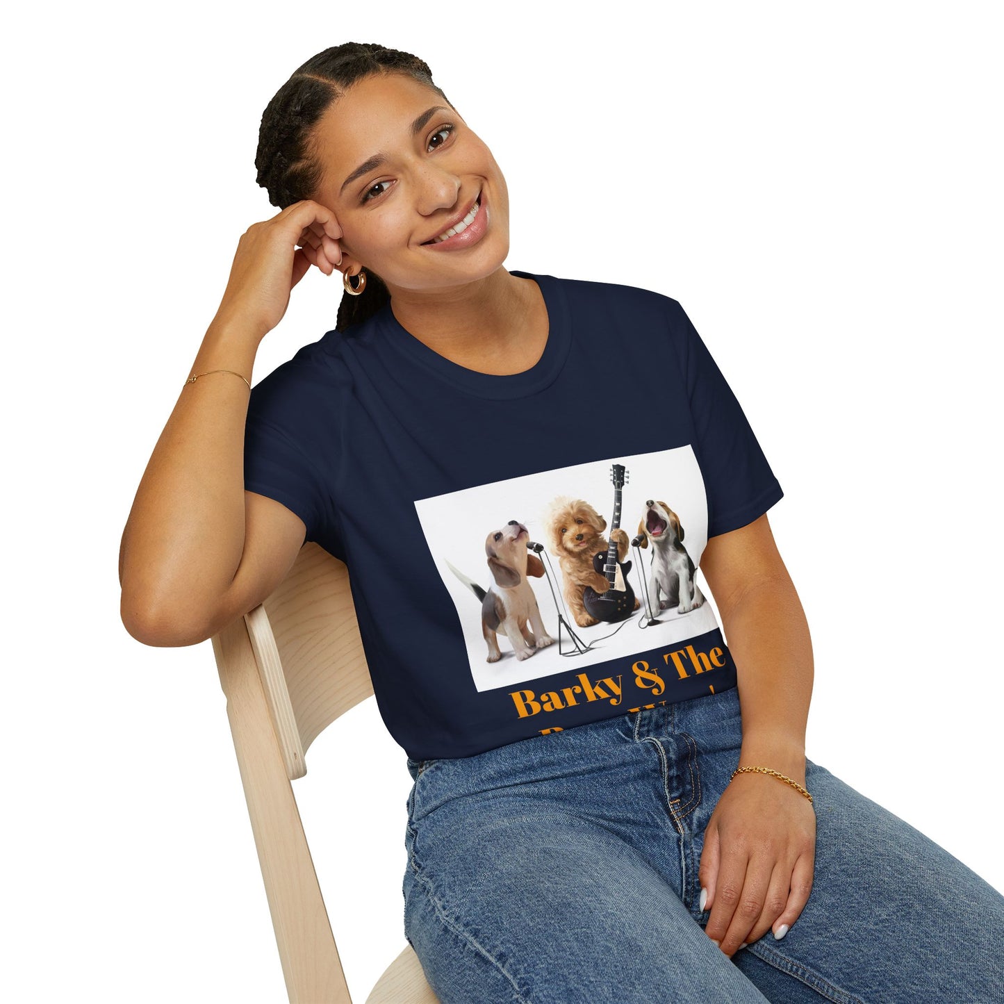 Dog Band T‑Shirt — "Barky & The Bow Wow's" Graphic Tee