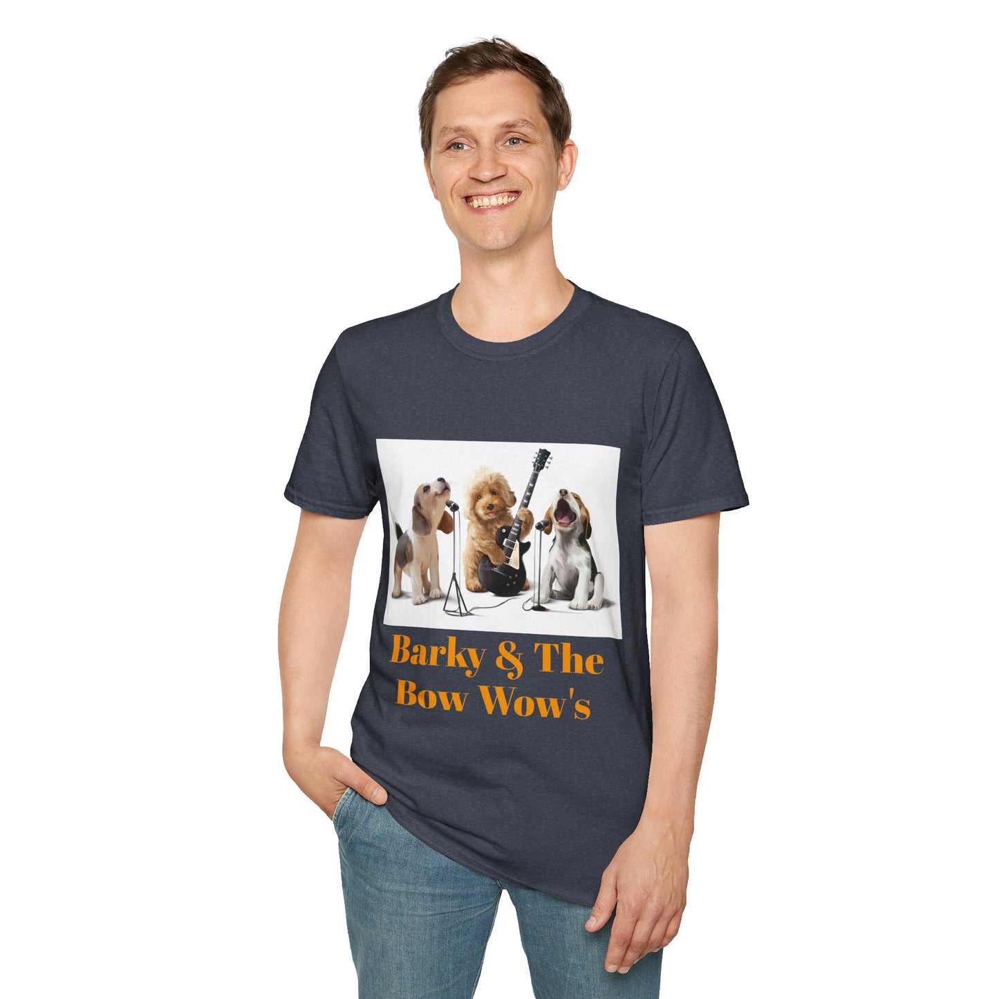 Dog Band T‑Shirt — "Barky & The Bow Wow's" Graphic Tee