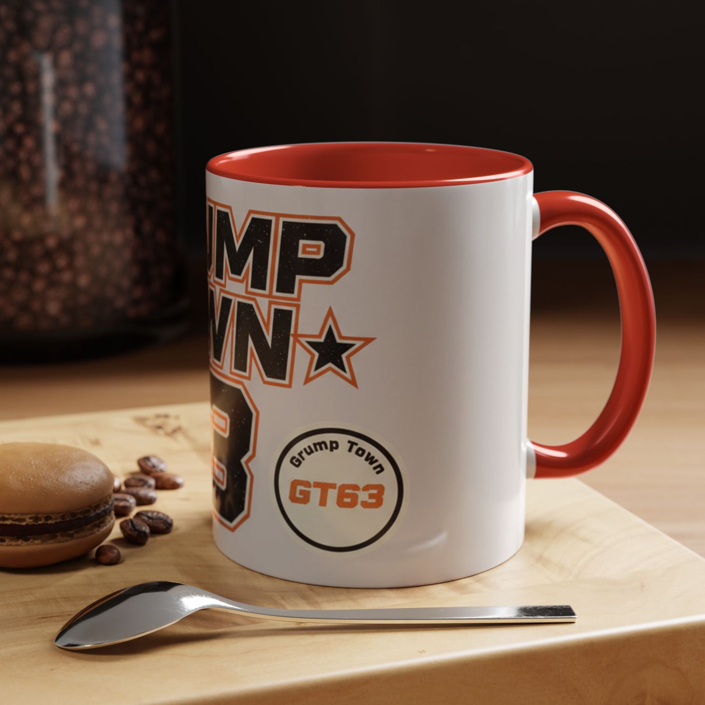 Accent Coffee Mug — 'Crump Town 63' Retro Racing Logo Coffee Mug (11/15oz)