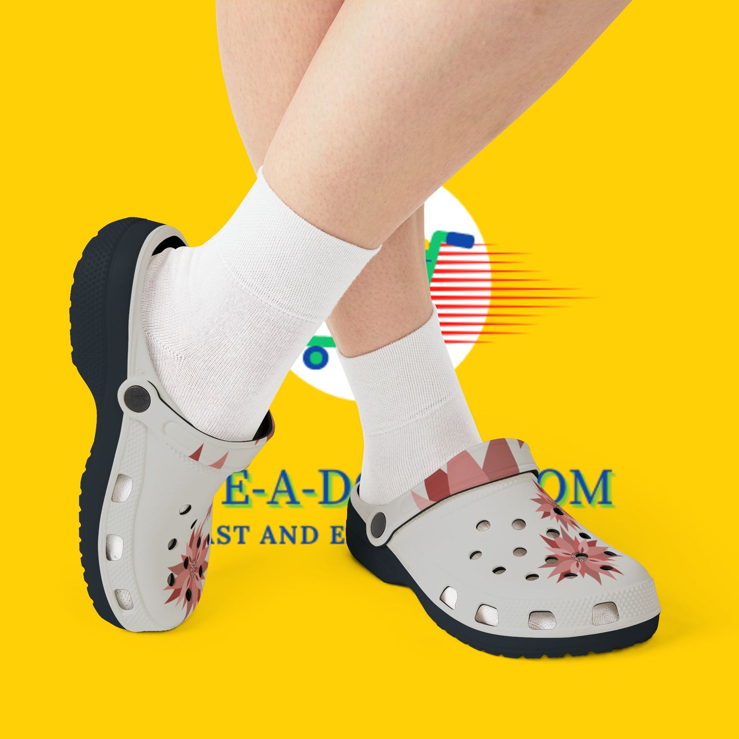 Flower Power, EVA Foam Rubber Shoes (AOP)