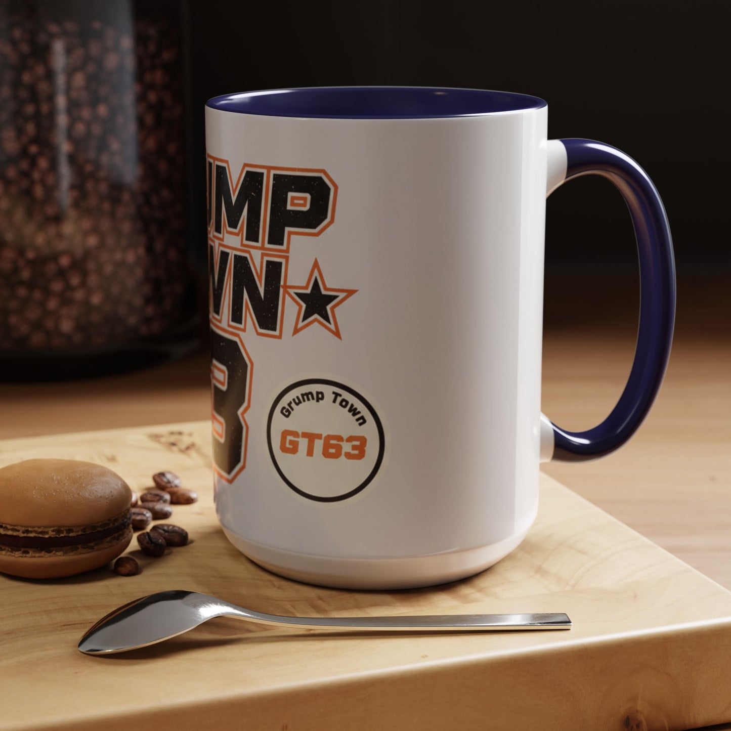 Accent Coffee Mug — 'Crump Town 63' Retro Racing Logo Coffee Mug (11/15oz)