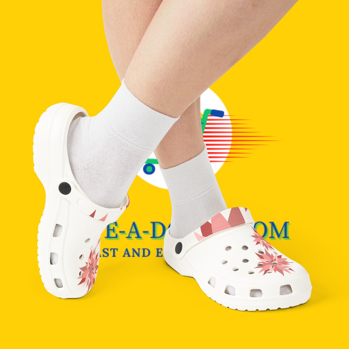 Flower Power, EVA Foam Rubber Shoes (AOP)