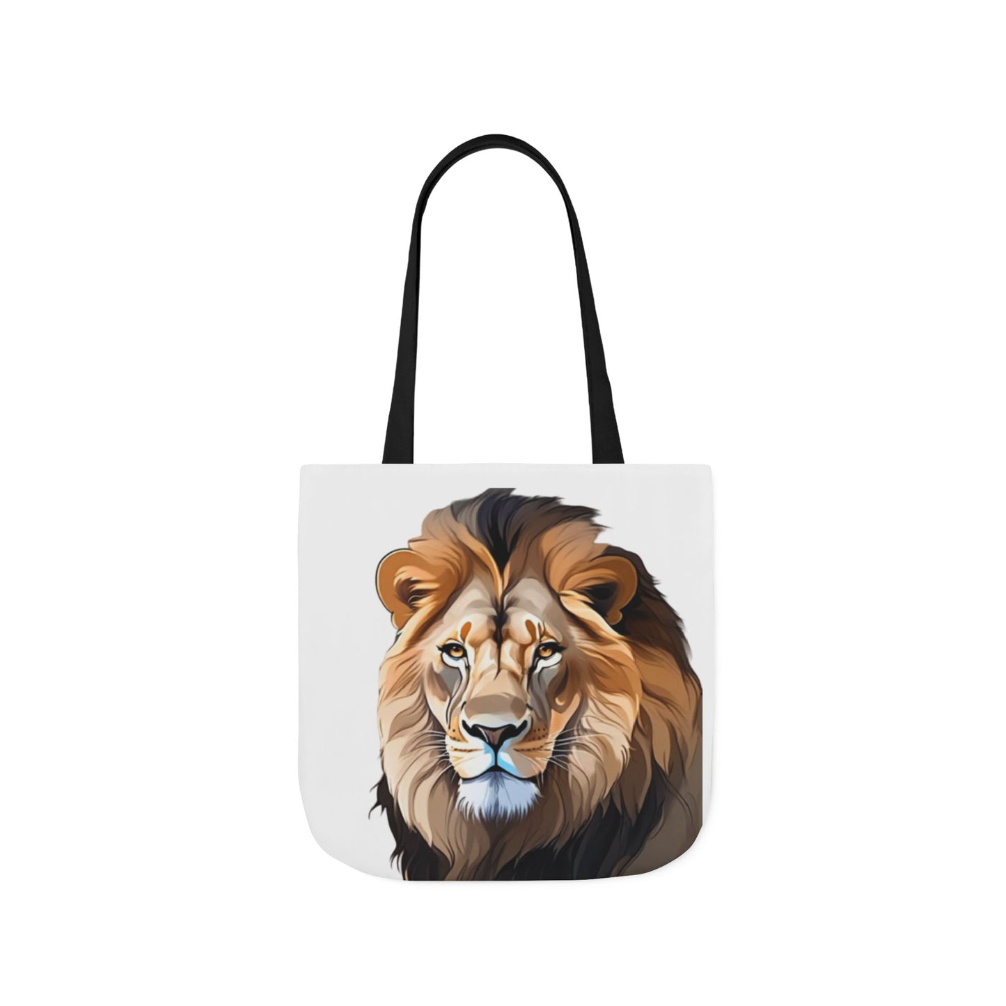 Lion Head, Canvas Tote Bag, 5-Color Straps