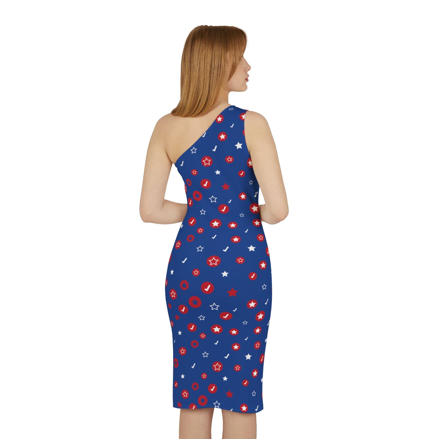 Copy of Sexy Printed, Shoulder Dress (AOP)