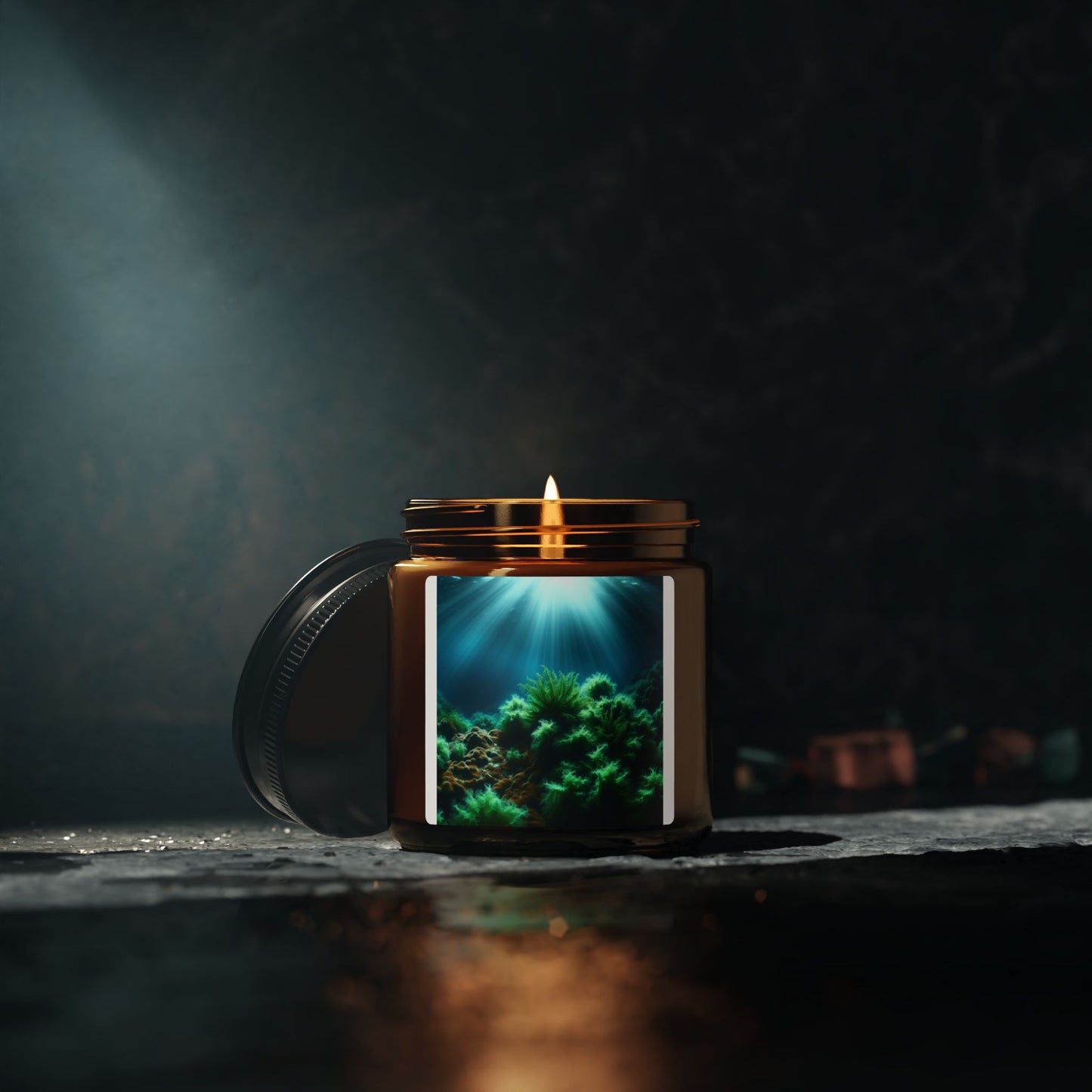 Scented Soy Candle (Multi-Size, Amber Jar)