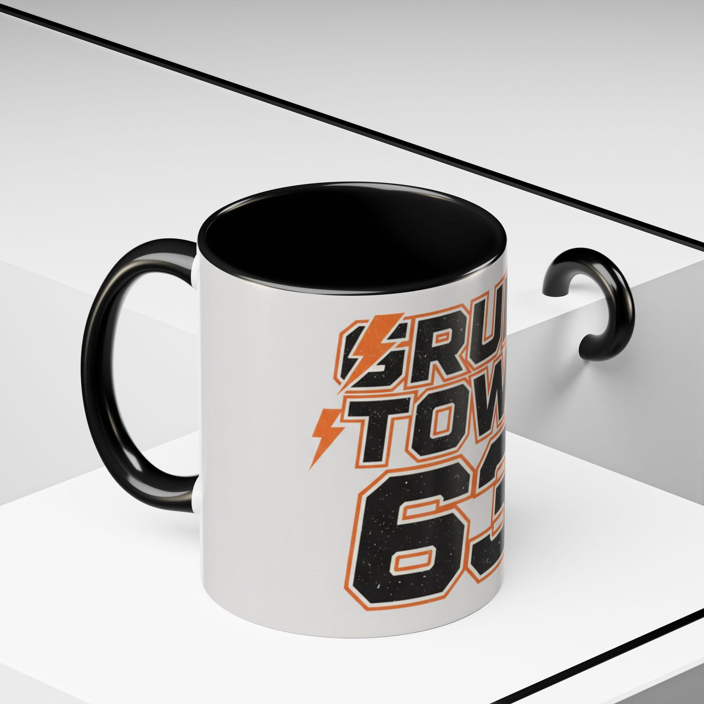 Accent Coffee Mug — 'Crump Town 63' Retro Racing Logo Coffee Mug (11/15oz)