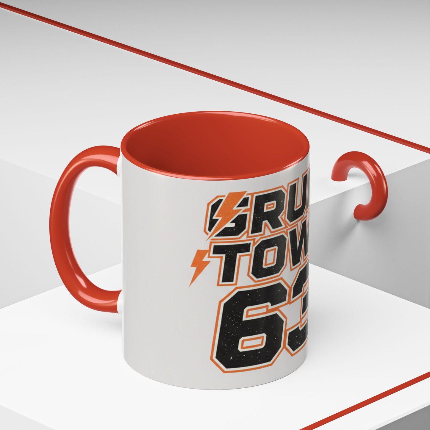 Accent Coffee Mug — 'Crump Town 63' Retro Racing Logo Coffee Mug (11/15oz)