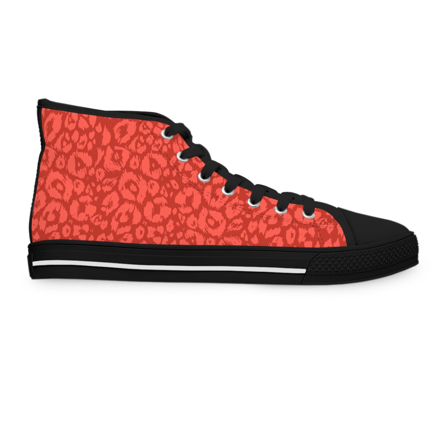 Colored Leopard print Design, Women's High Top Sneakers