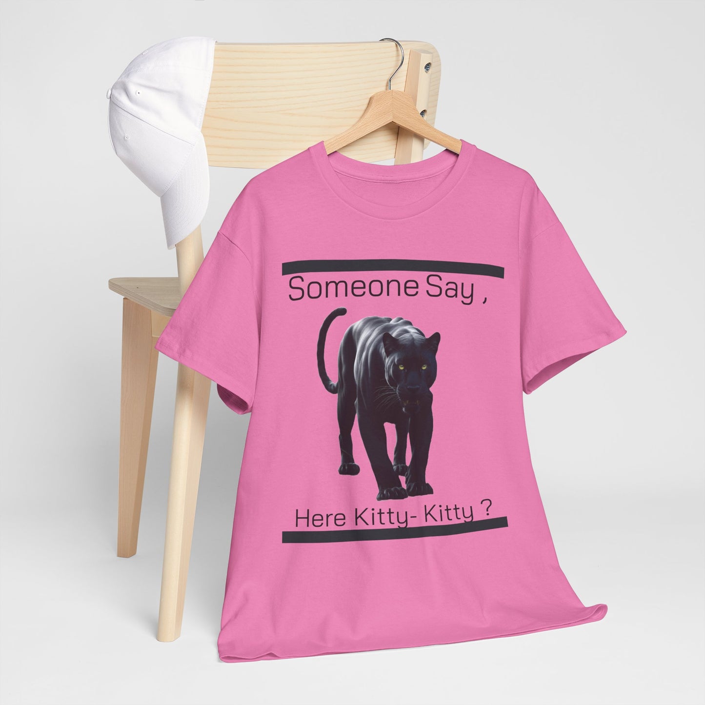 Here Kitty?, Unisex Heavy Cotton Tee Express Delivery available