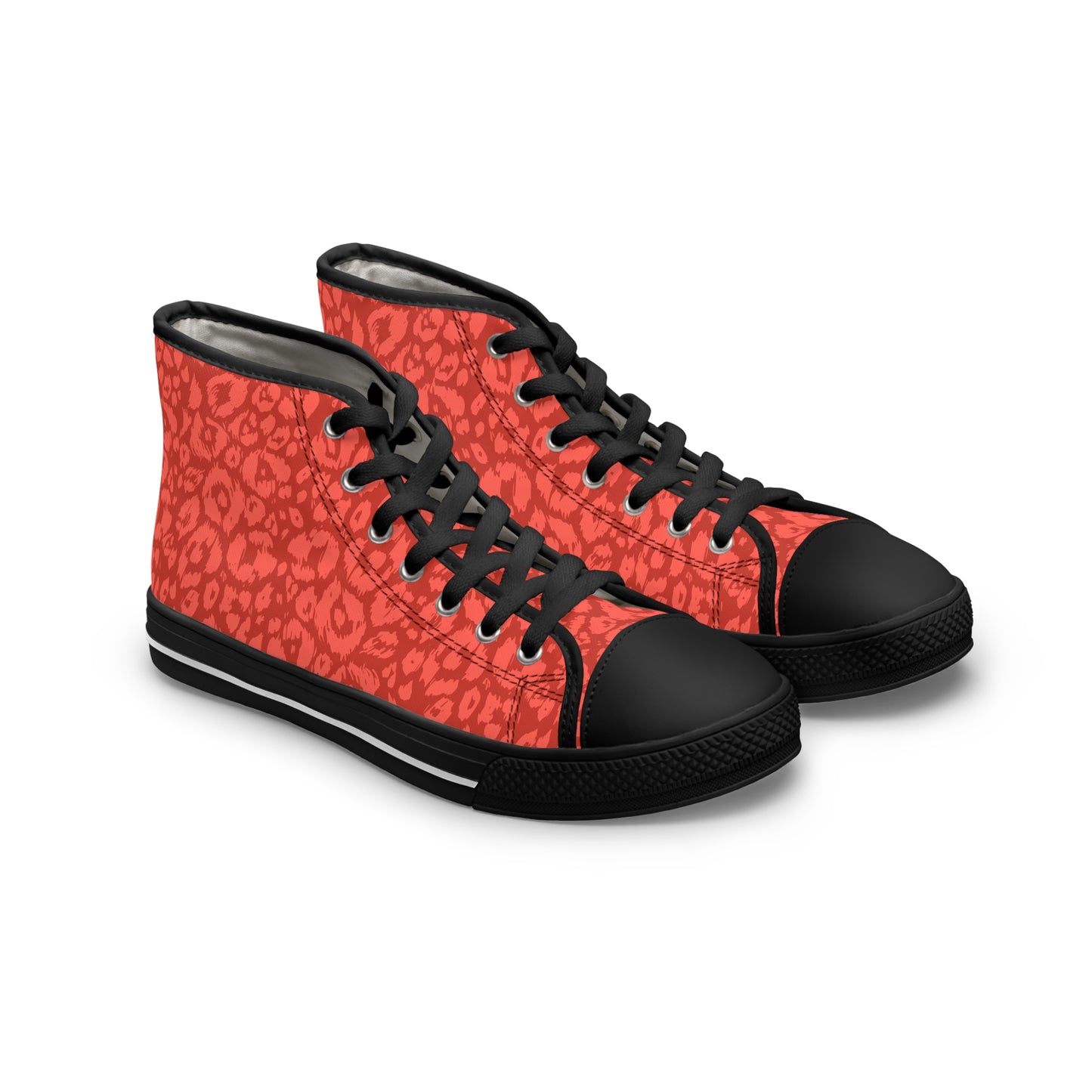 Colored Leopard print Design, Women's High Top Sneakers