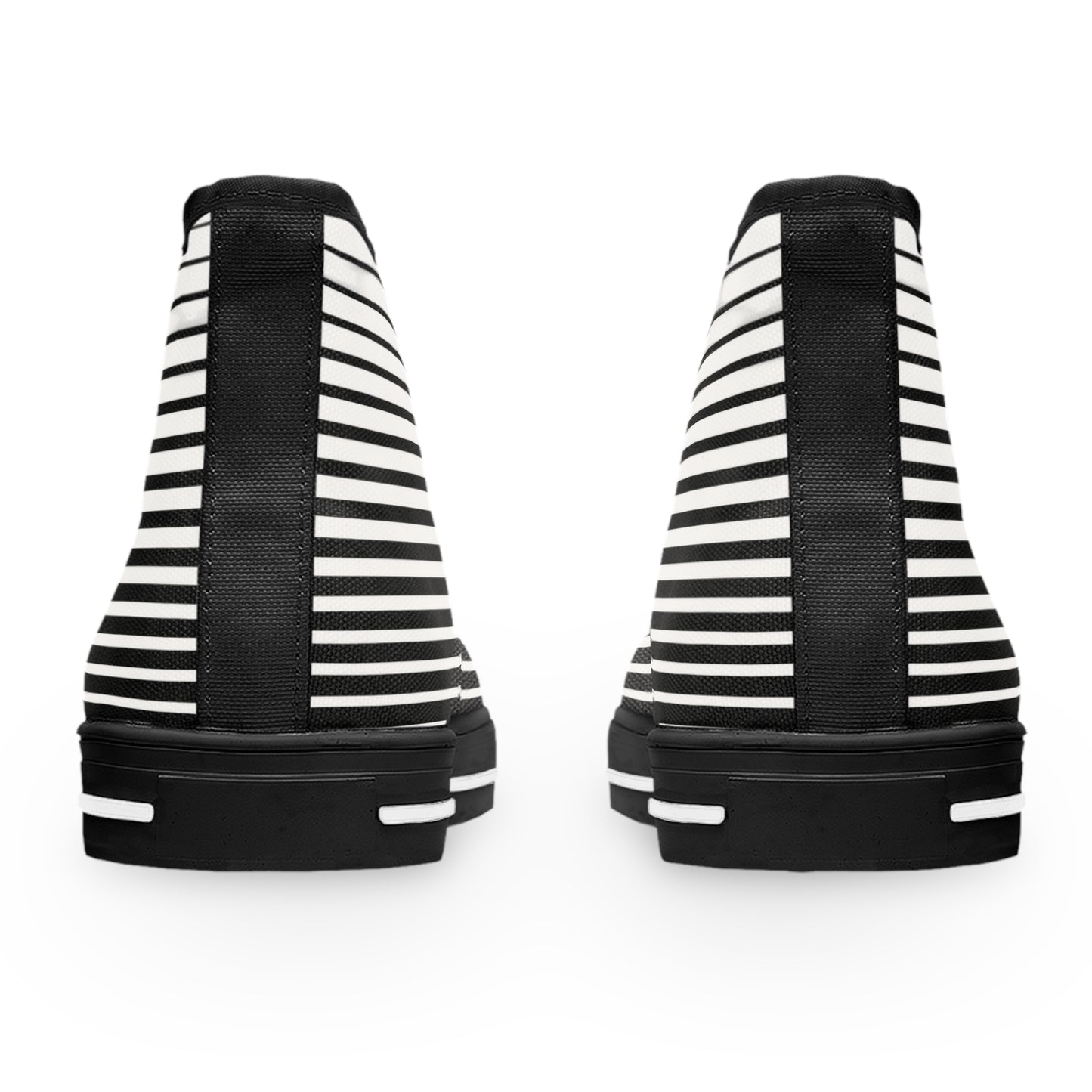 Black/White print Design, Women's High Top Sneakers