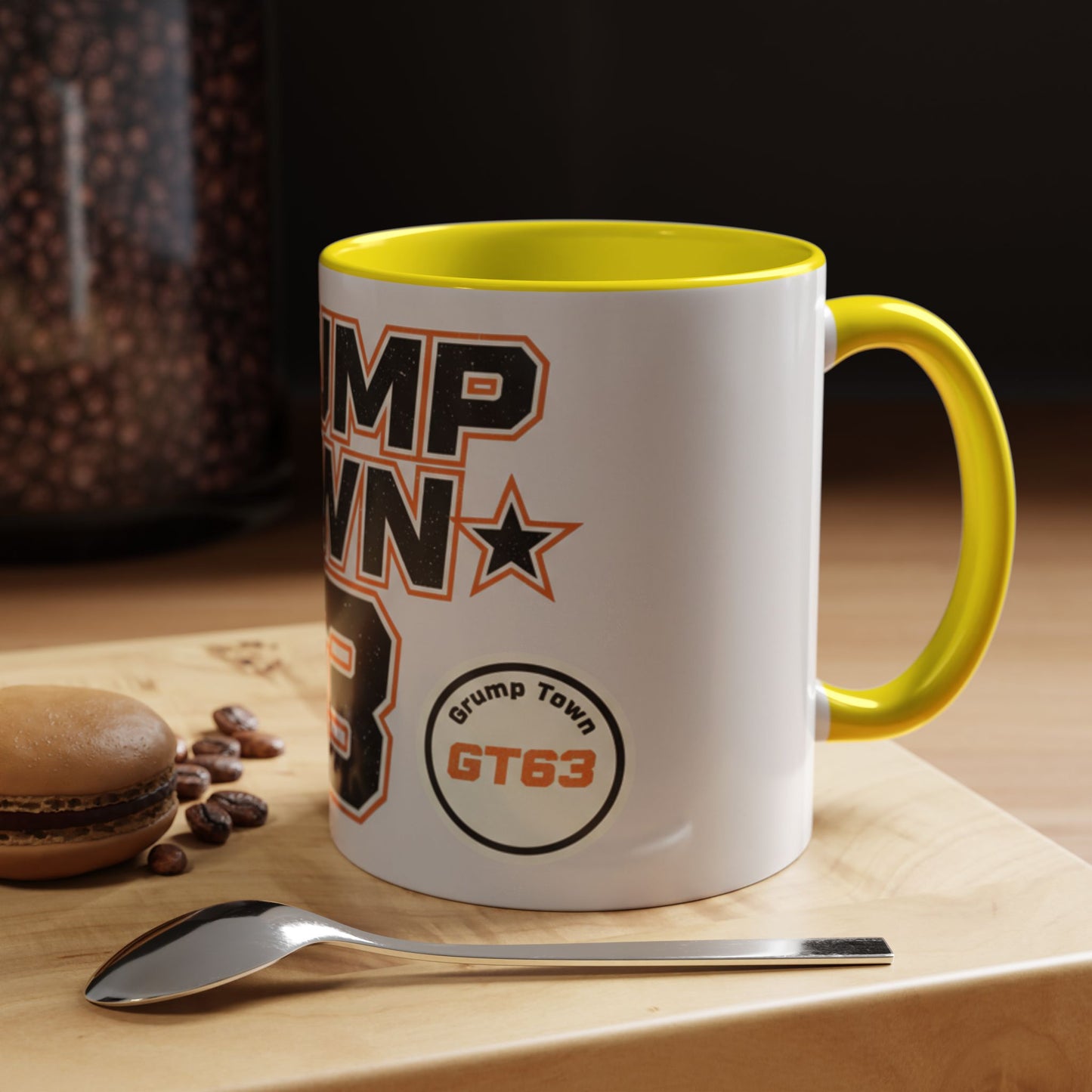Accent Coffee Mug — 'Crump Town 63' Retro Racing Logo Coffee Mug (11/15oz)