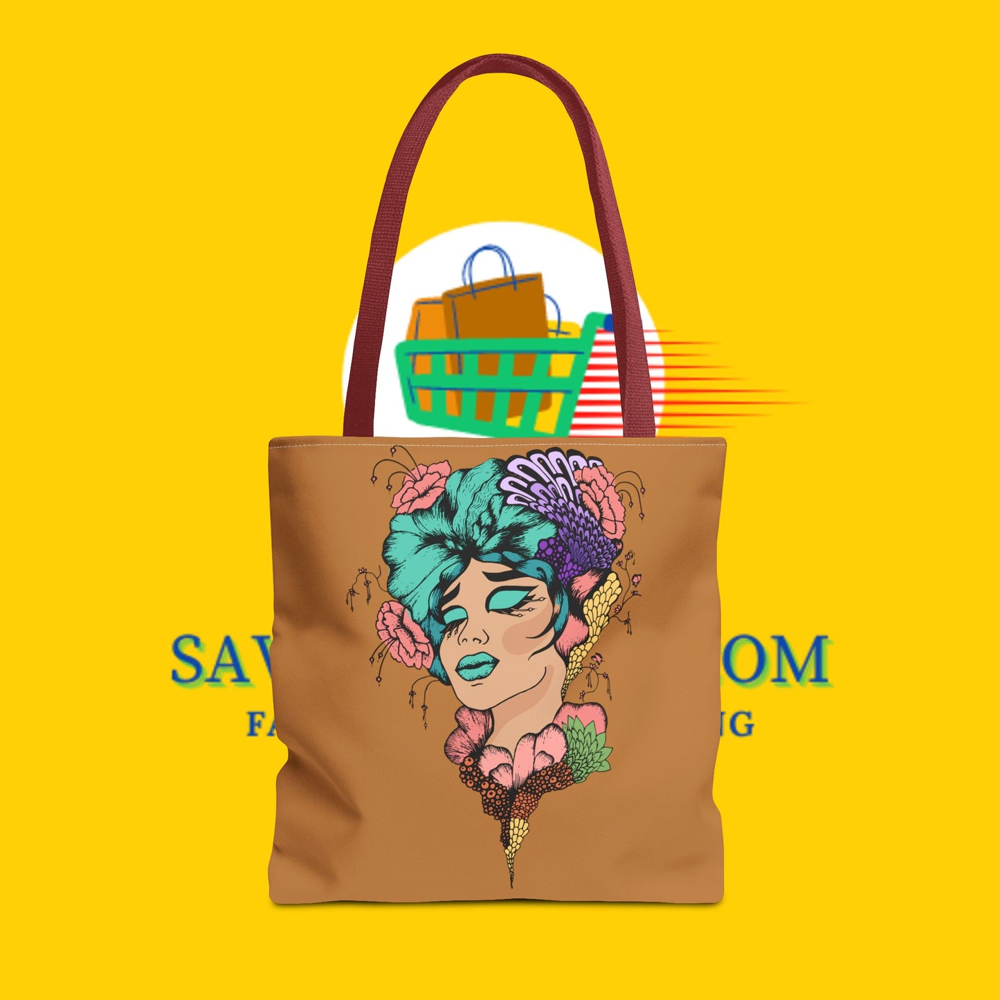 Blue Hair, Tote Bag (AOP)