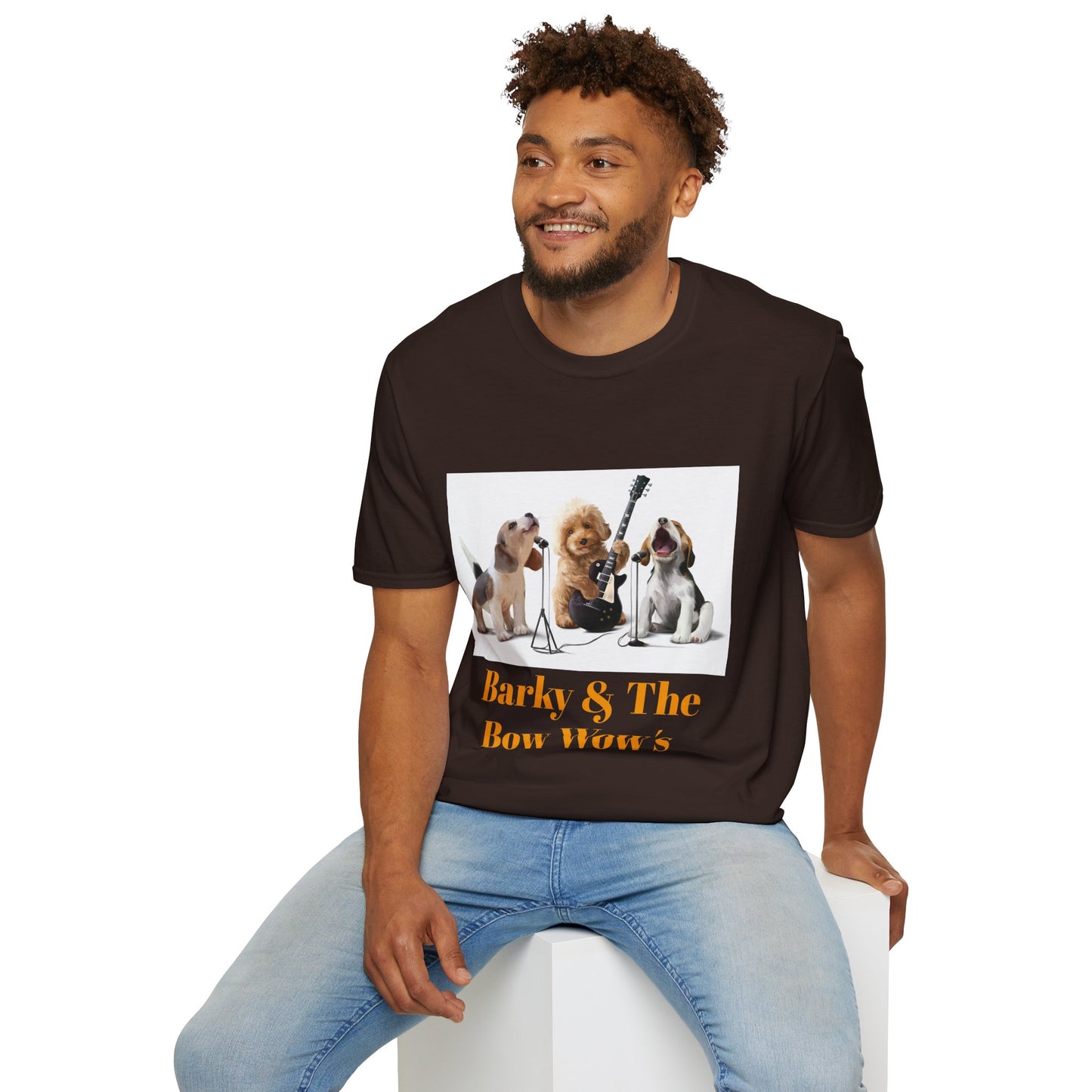 Dog Band T‑Shirt — "Barky & The Bow Wow's" Graphic Tee