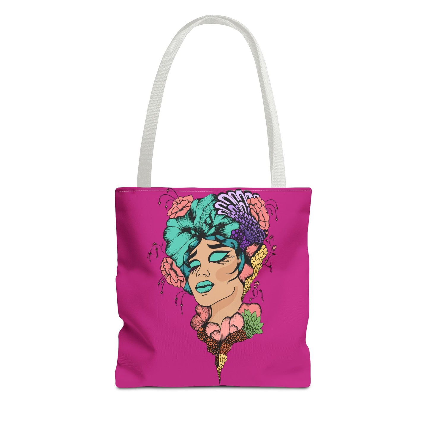 Fruitful Face, (Hot Pink)Tote Bag (AOP)
