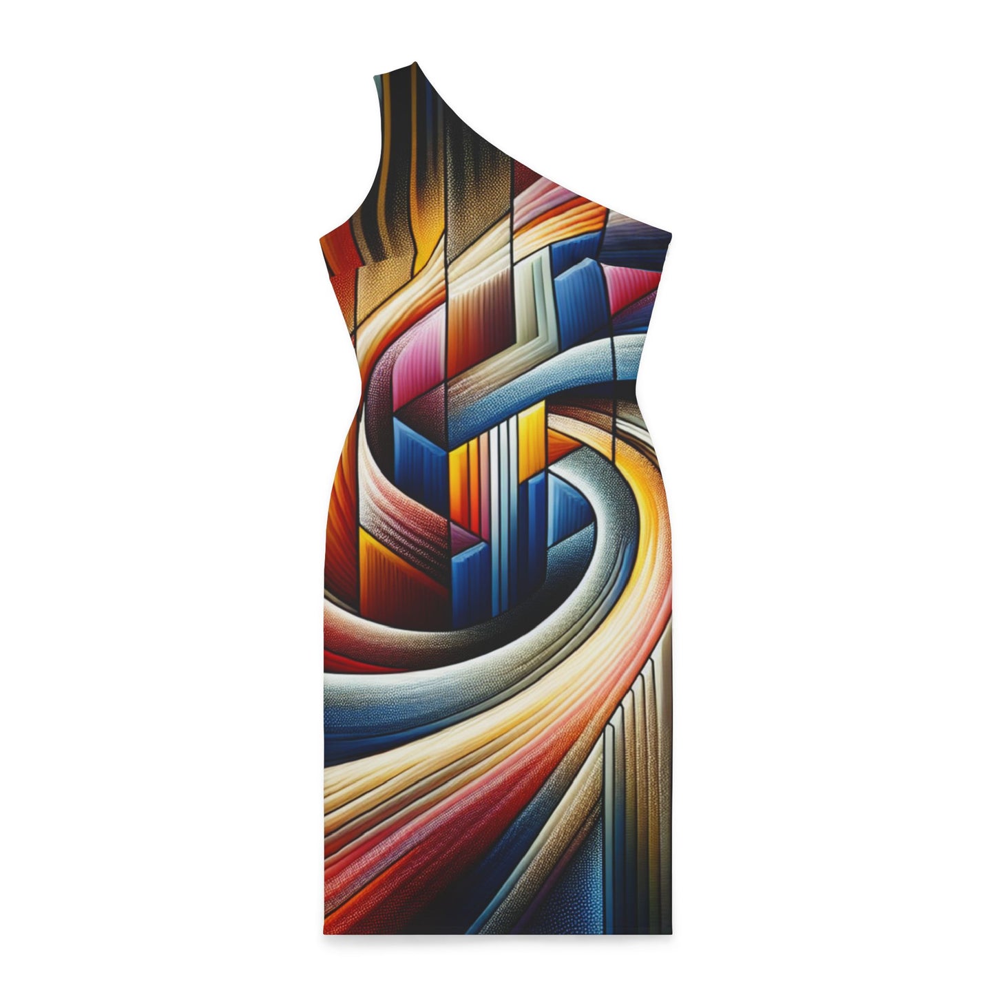 Sexy Printed, Shoulder Dress (AOP)