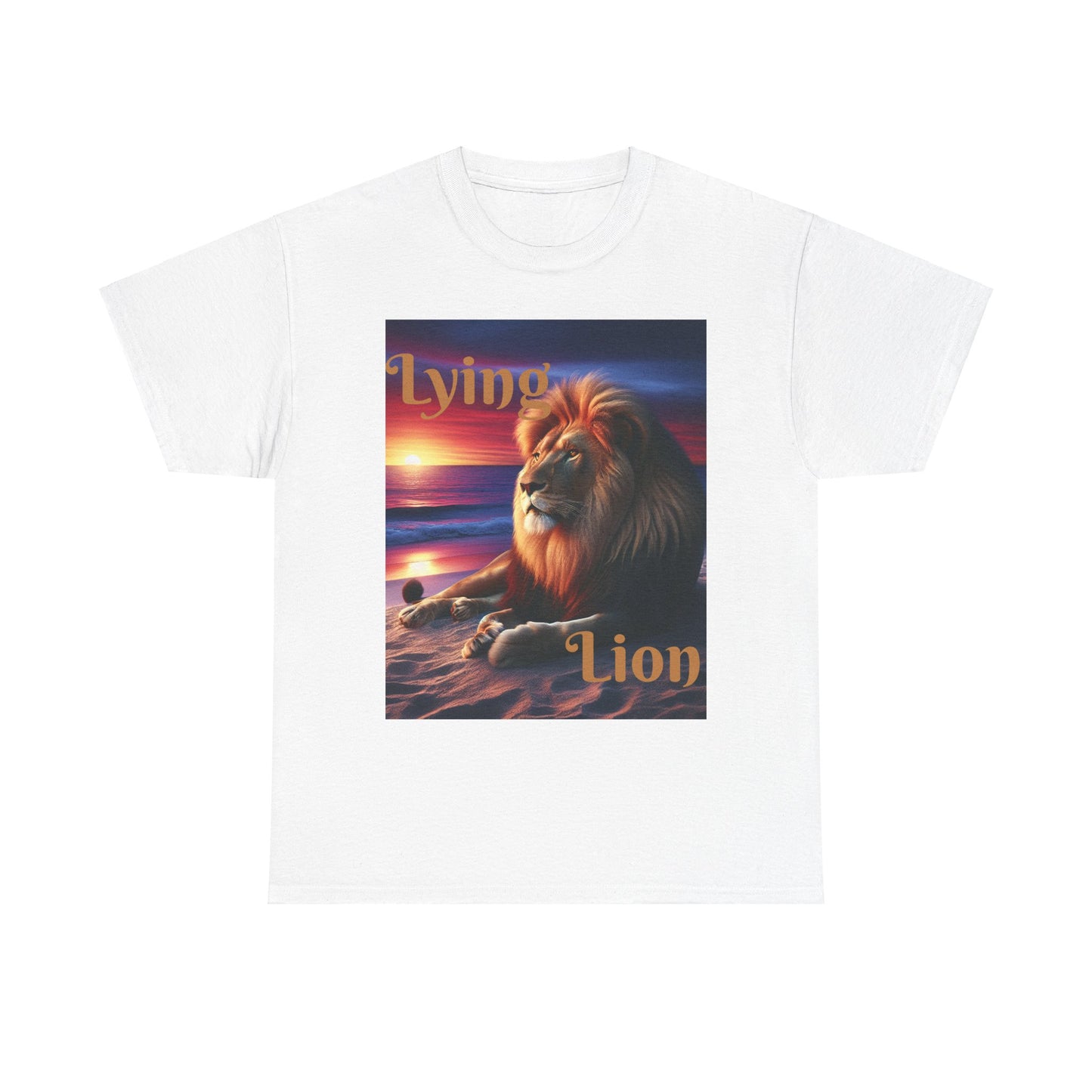 Lying Lion, Unisex Heavy Cotton Tee