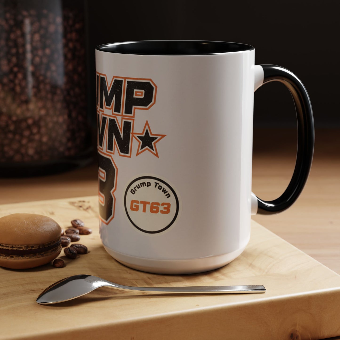 Accent Coffee Mug — 'Crump Town 63' Retro Racing Logo Coffee Mug (11/15oz)