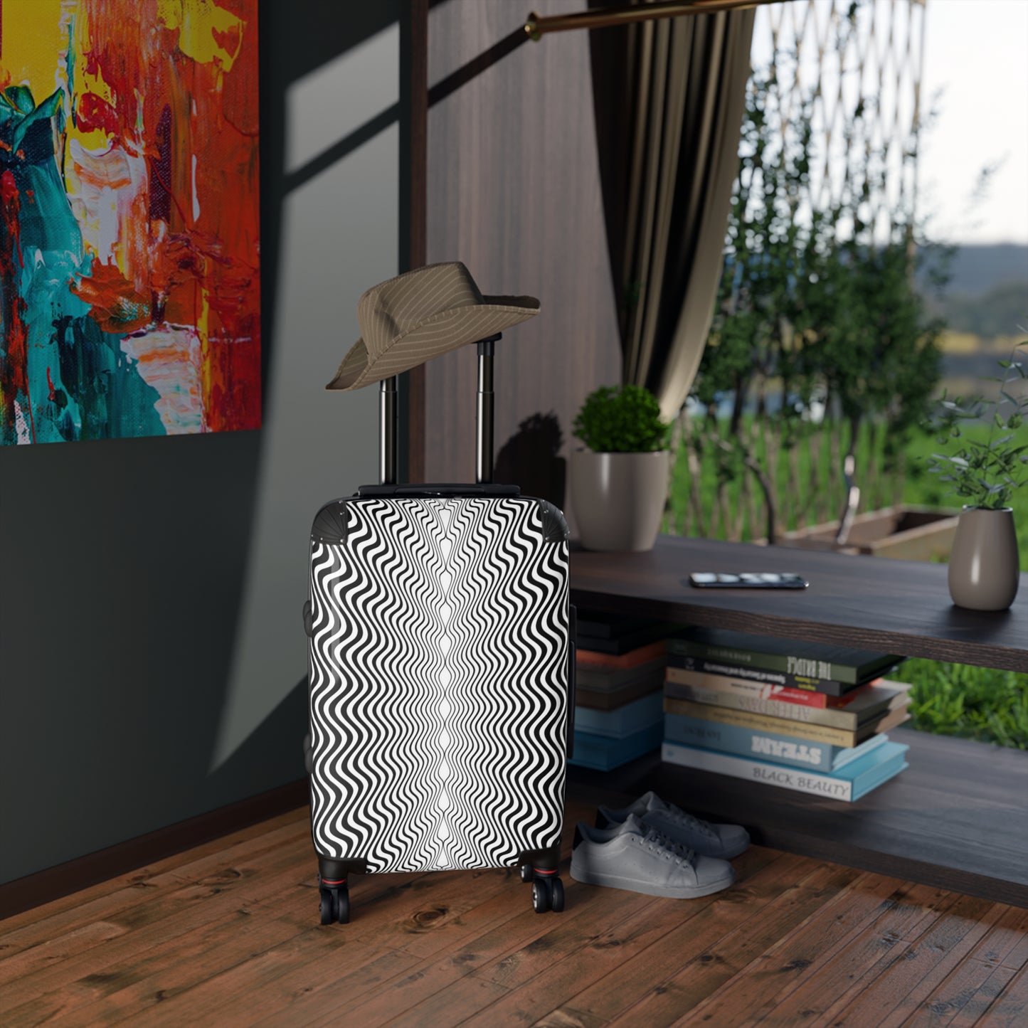 Suitcases, Sm, Med, Lrg, Waive 3D lines