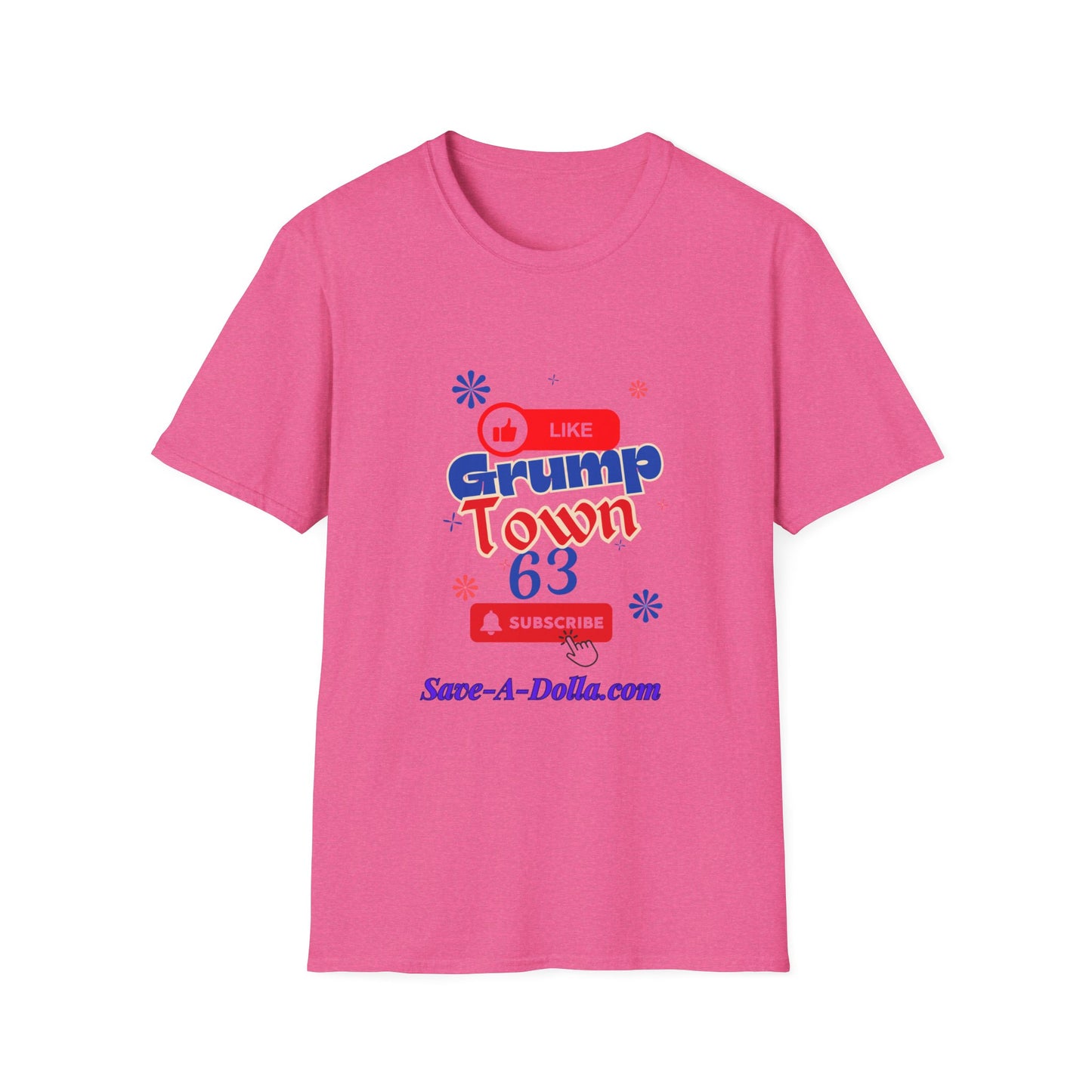 Funny Grump Town Unisex Softstyle T-Shirt - Perfect for Grumpy Friends & Gift Ideas