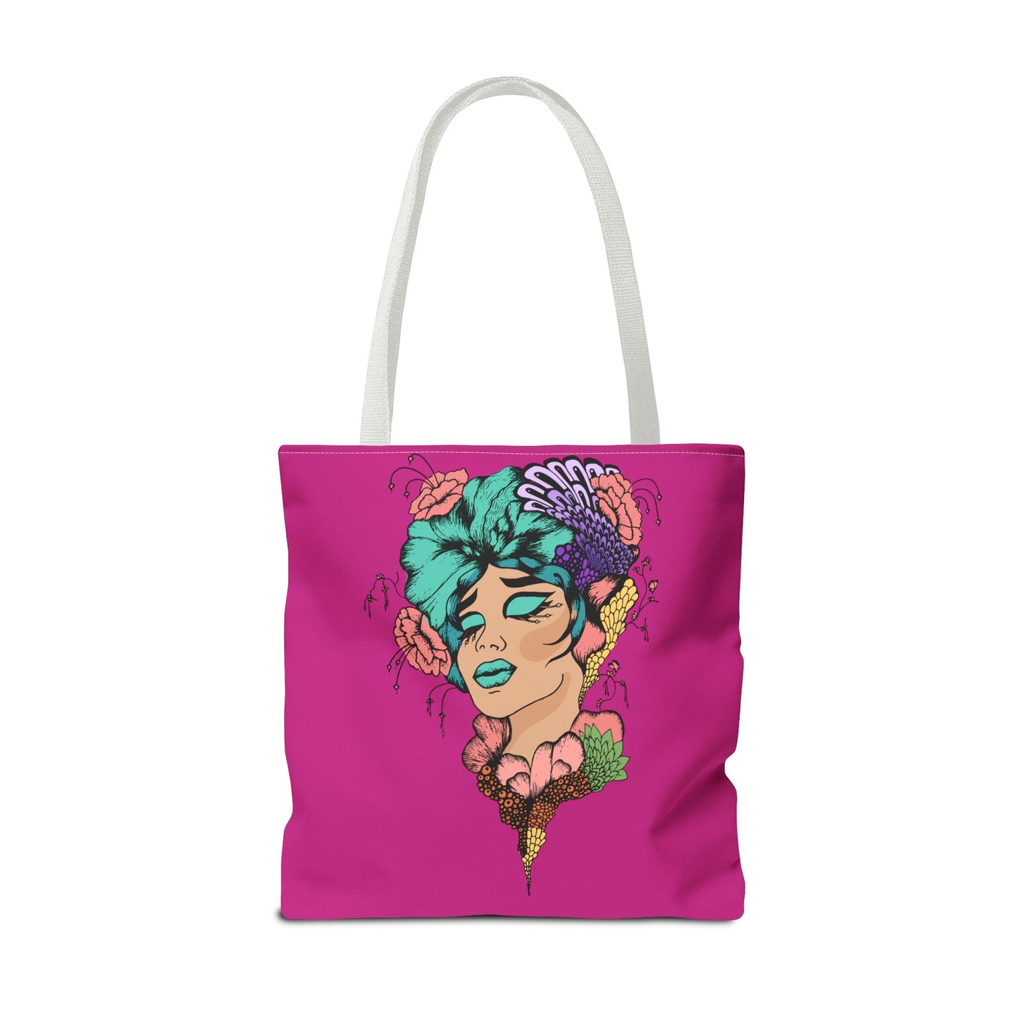 Fruitful Face, (Hot Pink)Tote Bag (AOP)