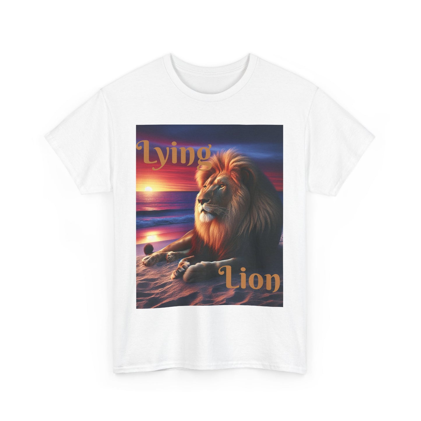 Lying Lion, Unisex Heavy Cotton Tee