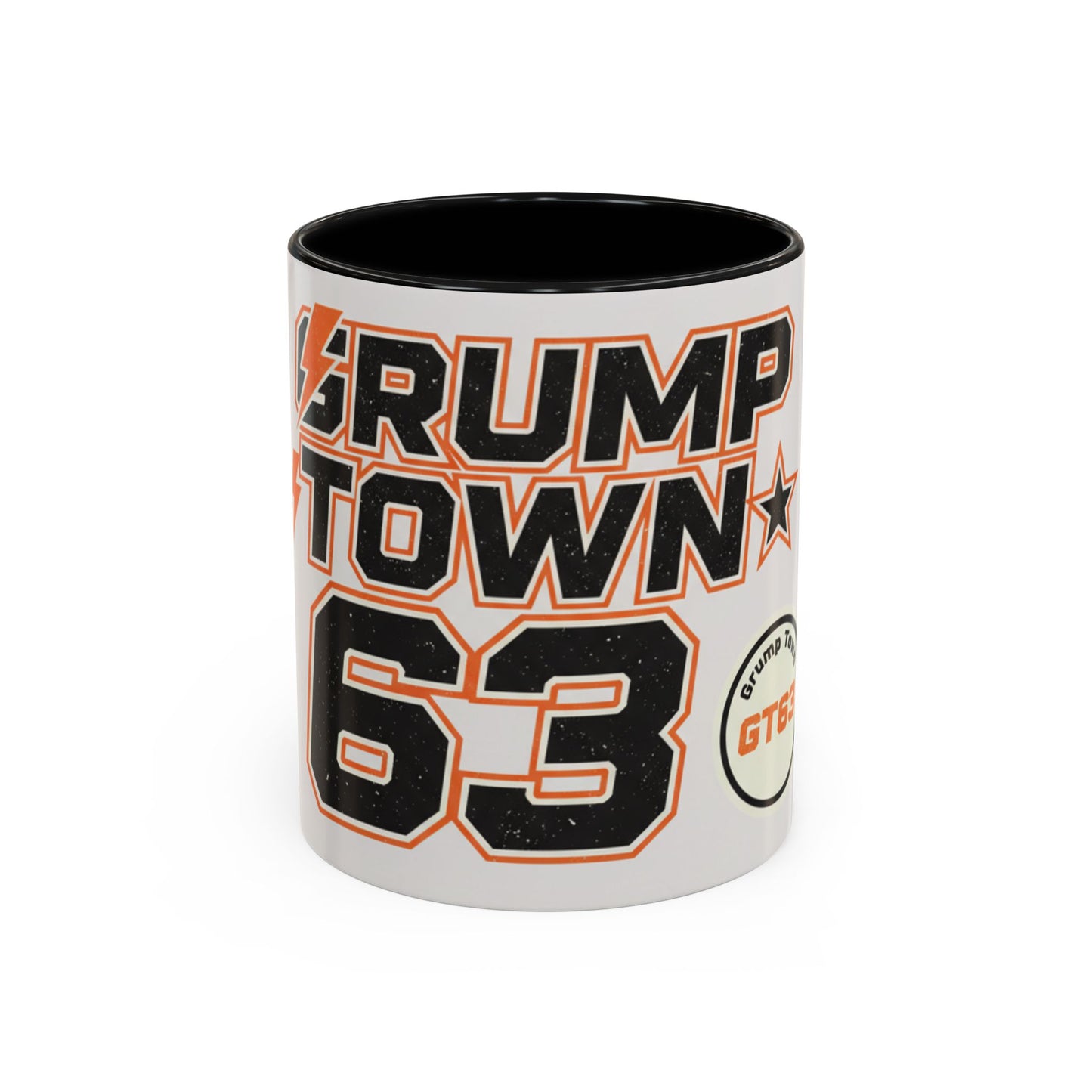 Accent Coffee Mug — 'Crump Town 63' Retro Racing Logo Coffee Mug (11/15oz)