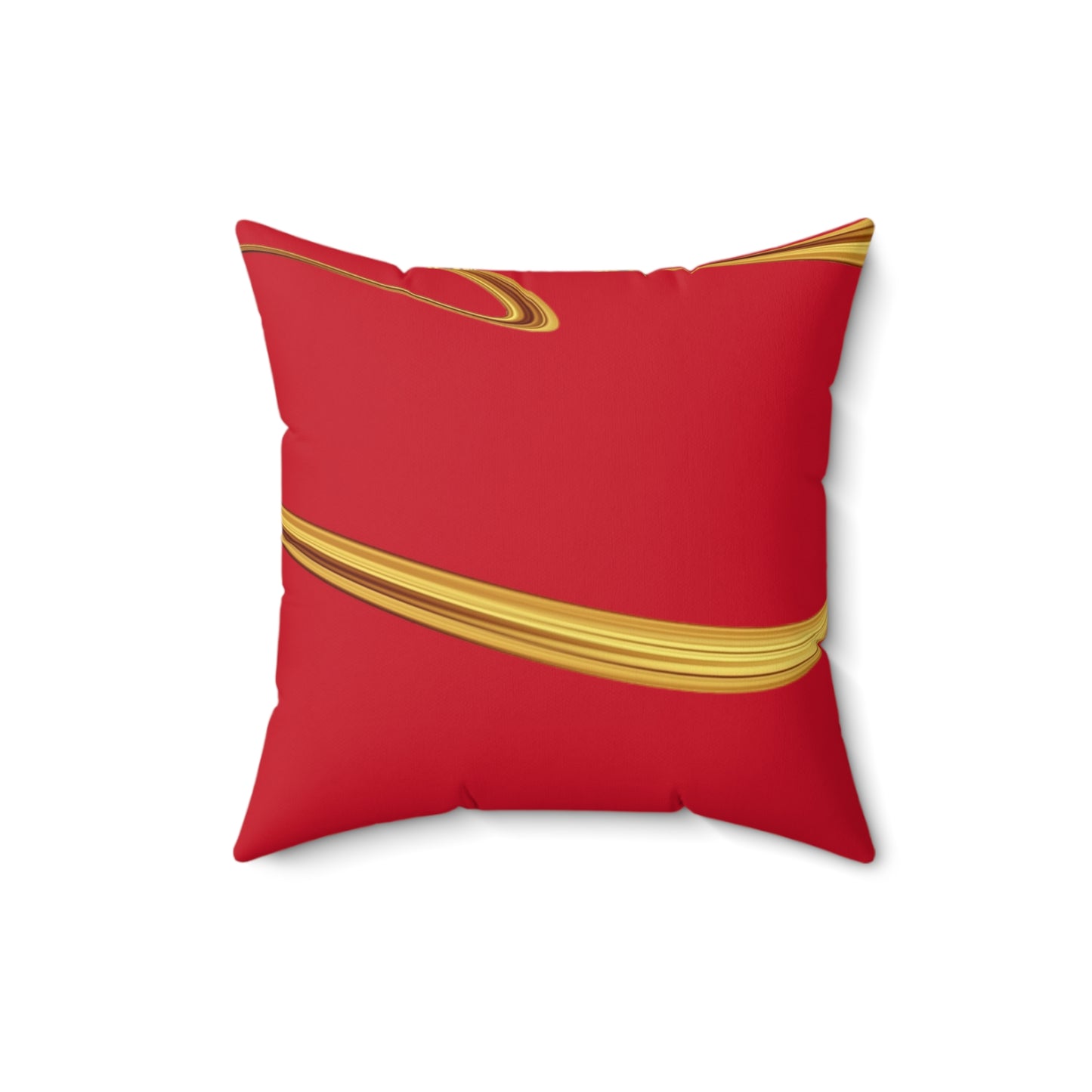 Macaroon/ Gold Spun, Polyester Square Pillow