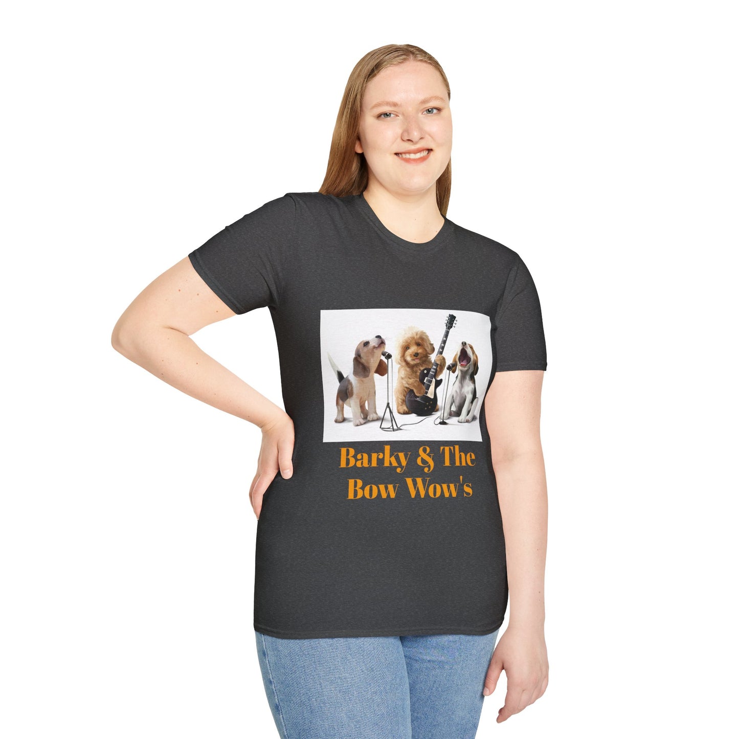 Dog Band T‑Shirt — "Barky & The Bow Wow's" Graphic Tee