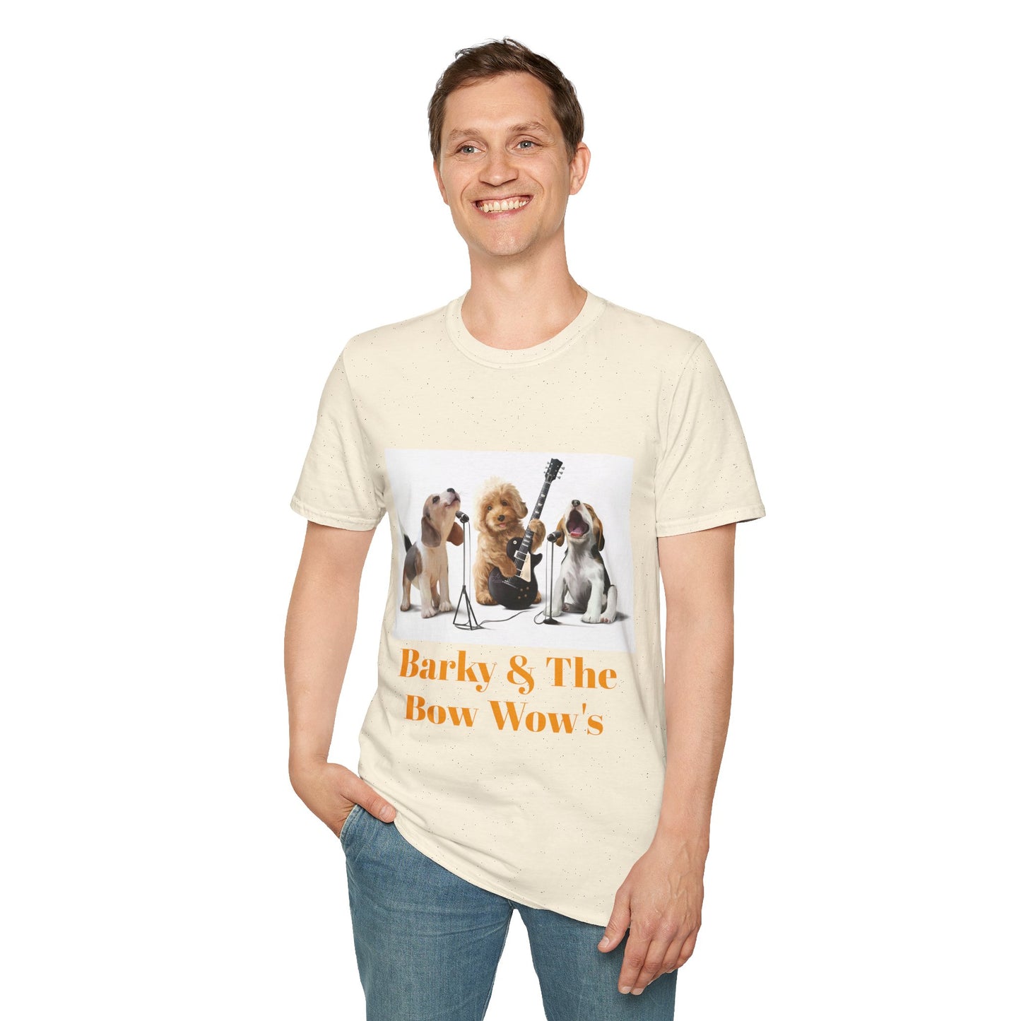 Dog Band T‑Shirt — "Barky & The Bow Wow's" Graphic Tee