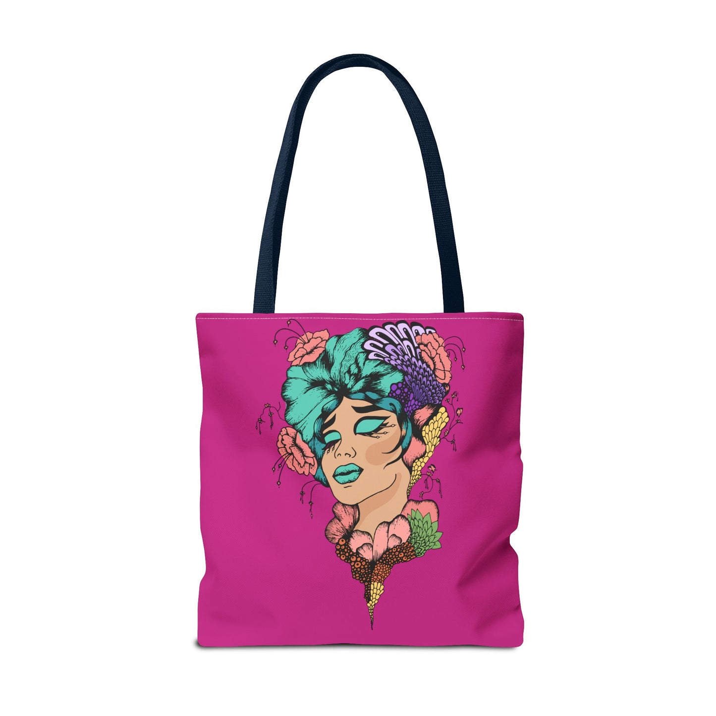 Fruitful Face, (Hot Pink)Tote Bag (AOP)