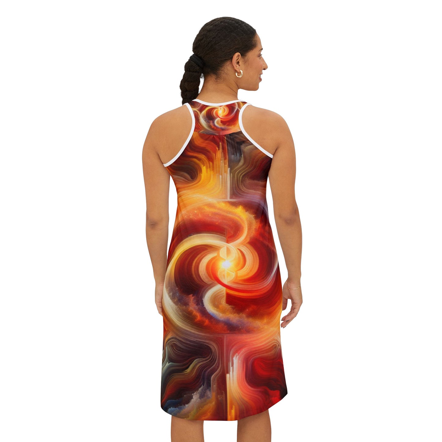 Multi Spiral Color, Women's Racerback Dress (AOP)