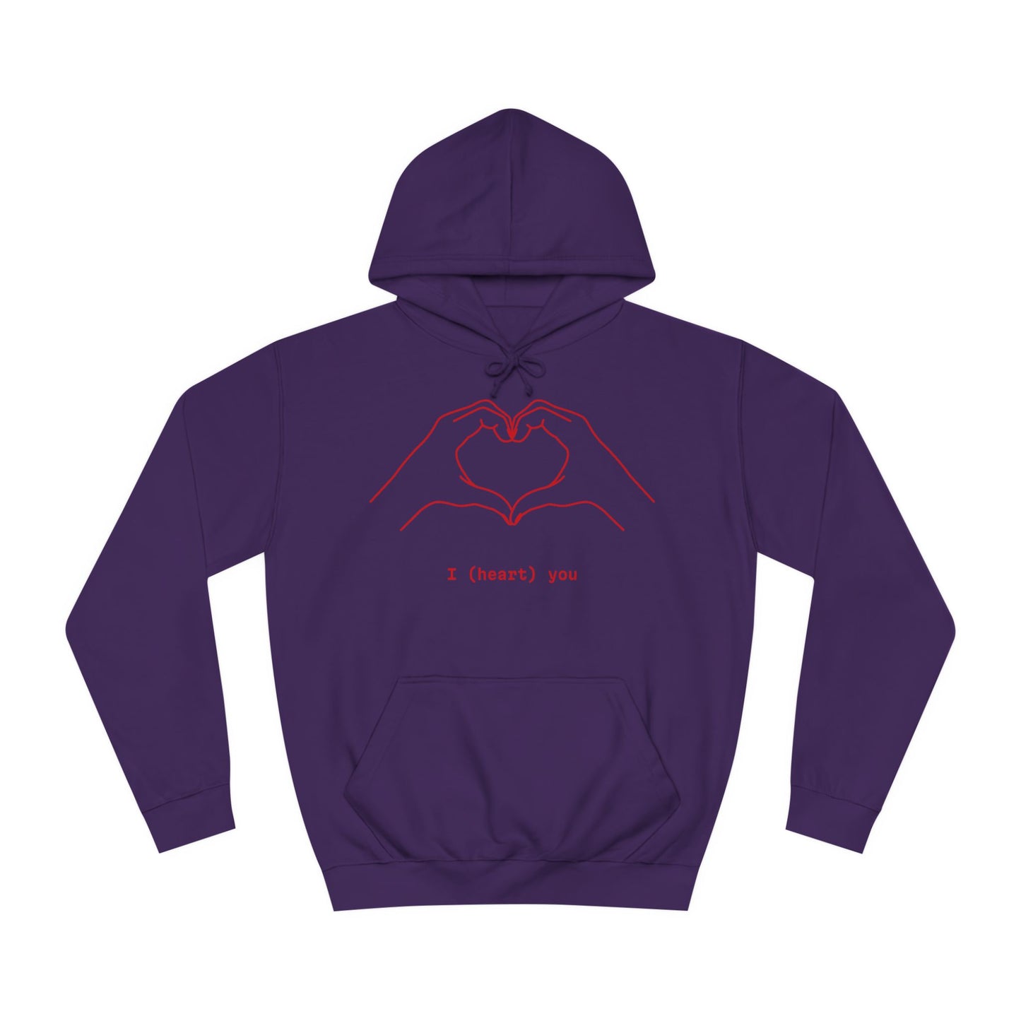 Unisex Heart College Hoodie